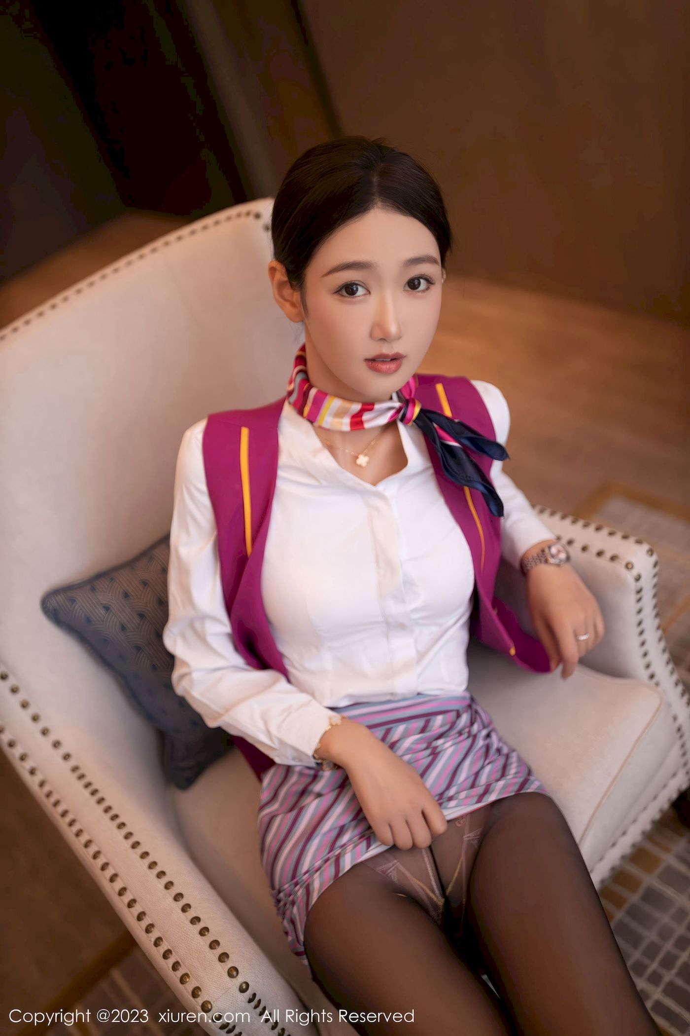 唐安琪 - 空姐制服+黑丝珠三角旅拍