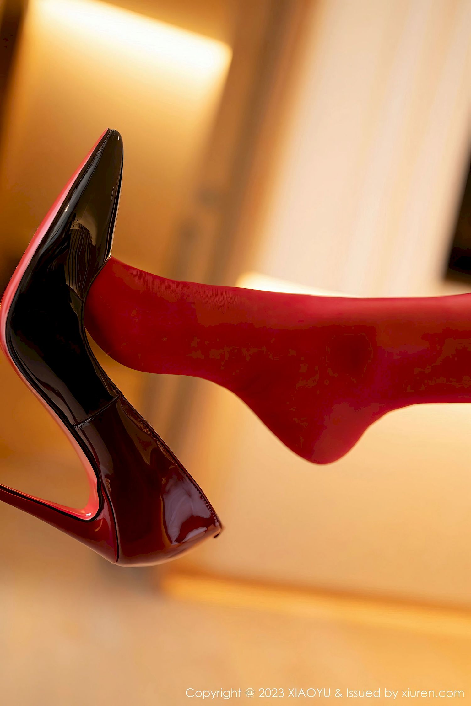 杨晨晨Yome - 红色礼裙+黑丝性感写真