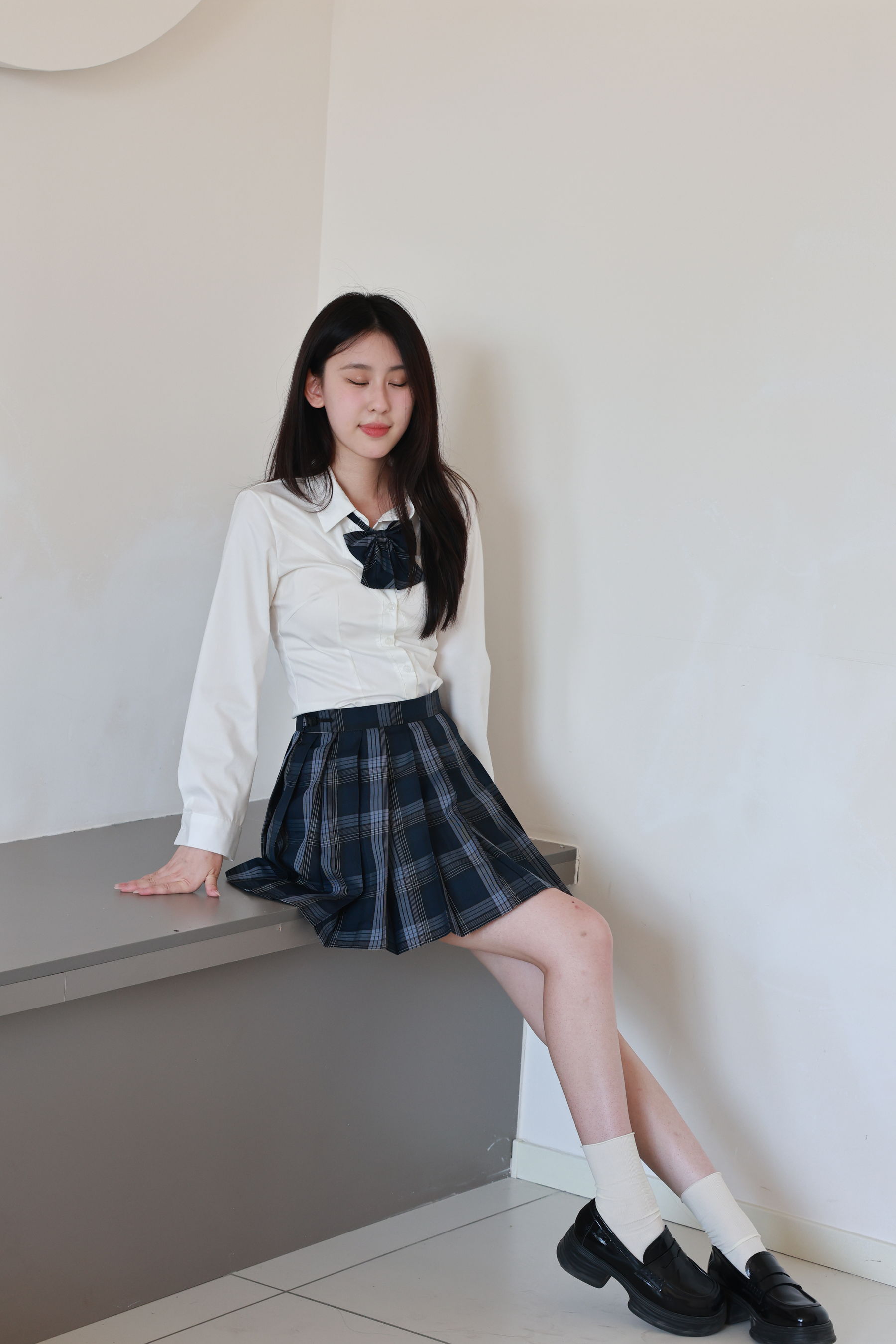 绮梦摄影yaya白衬衫百褶裙JK制服学院风写真