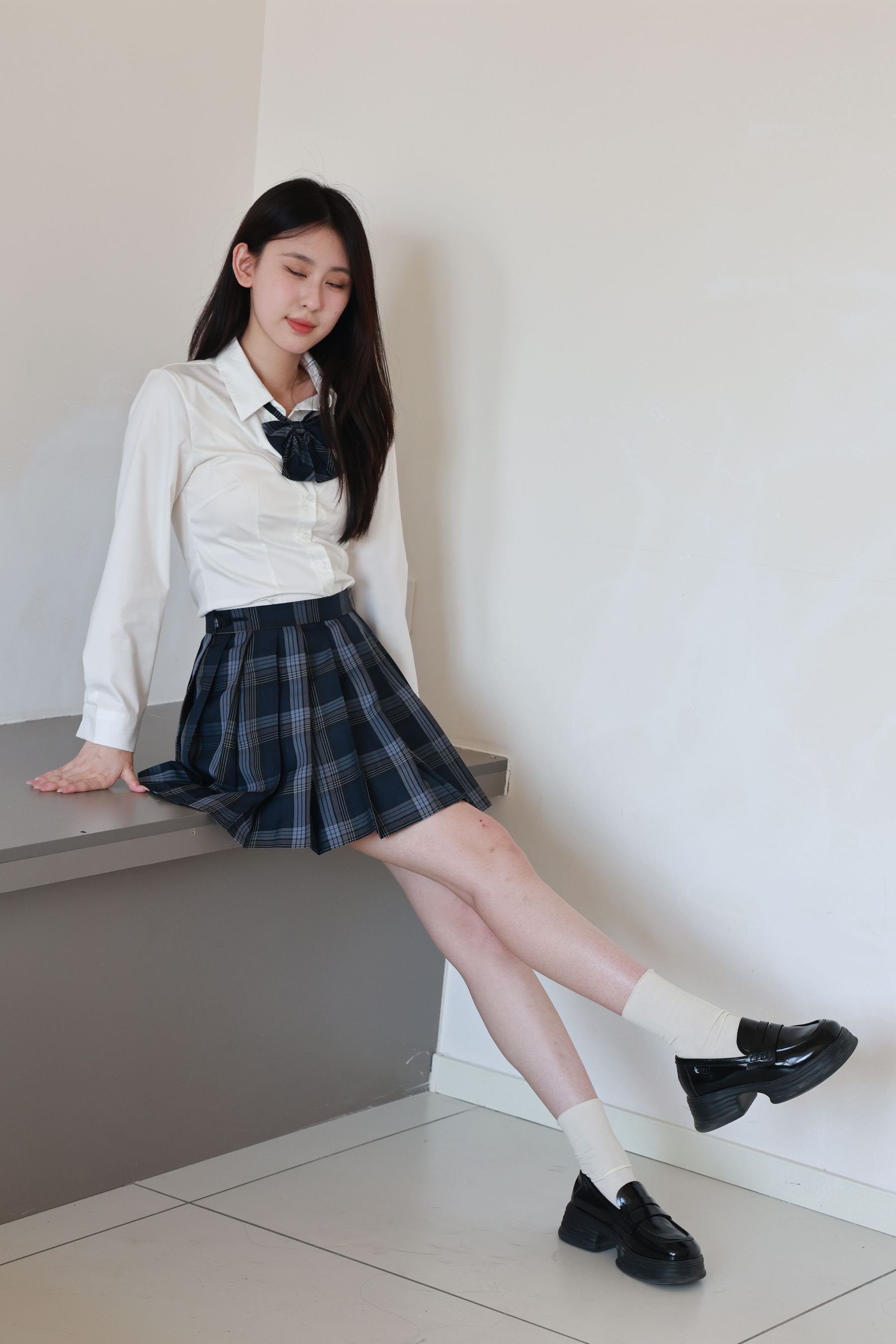 绮梦摄影yaya白衬衫百褶裙JK制服学院风写真