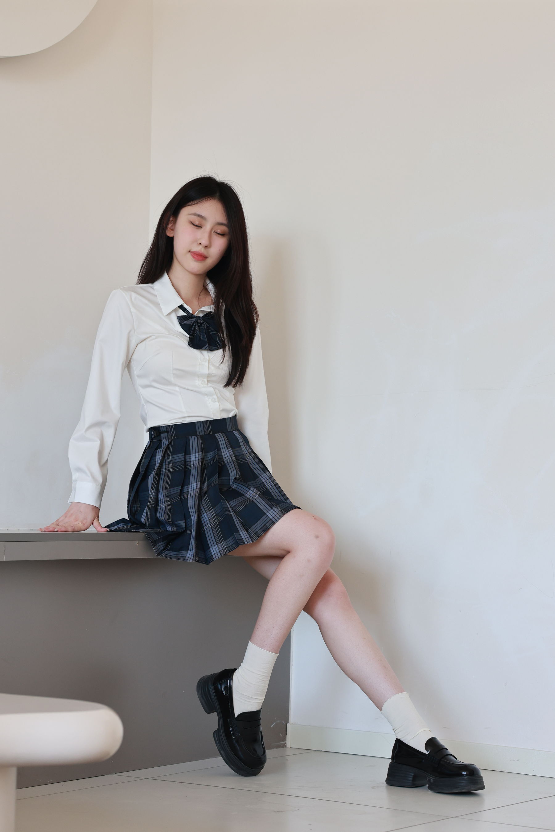 绮梦摄影yaya白衬衫百褶裙JK制服学院风写真