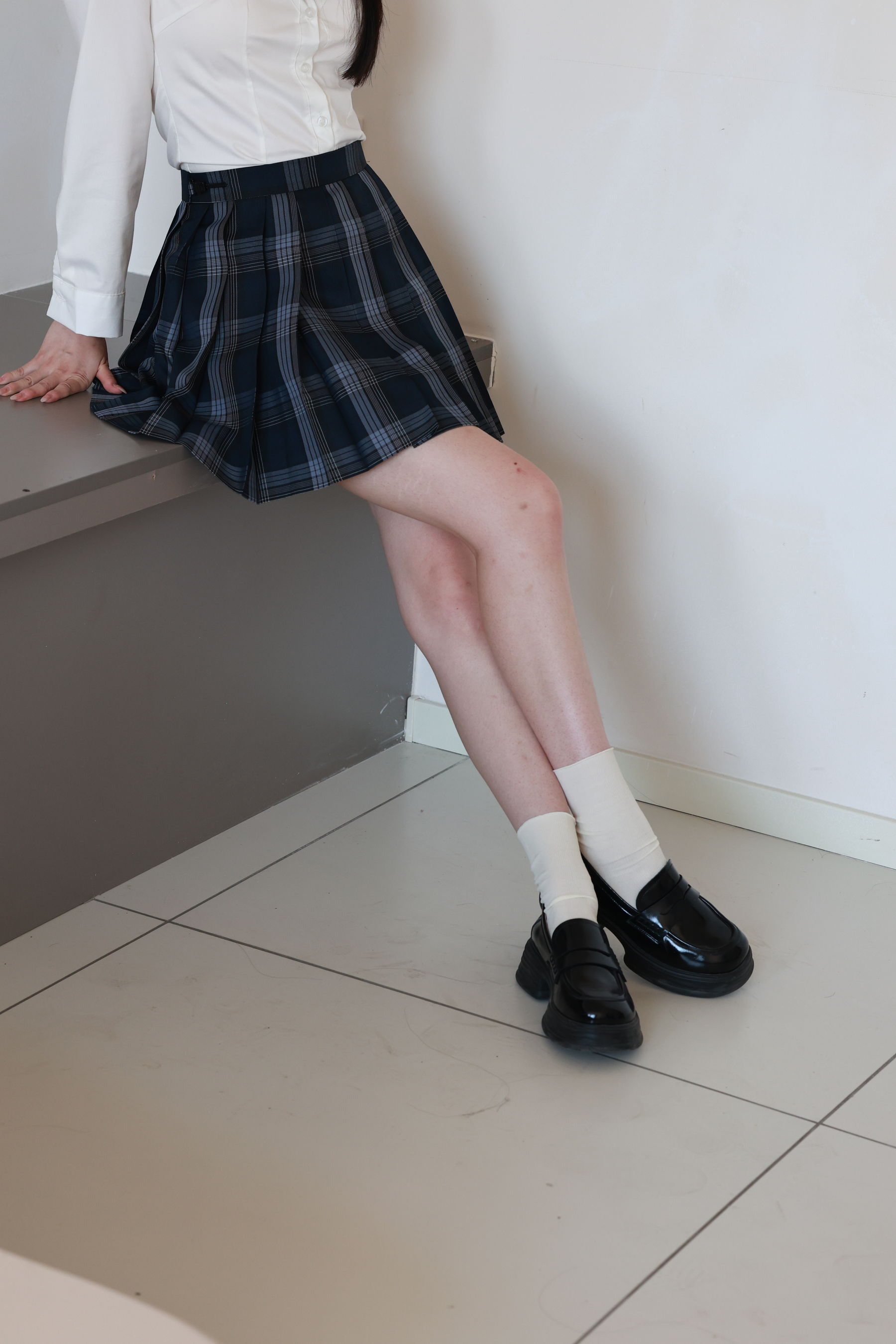 绮梦摄影yaya白衬衫百褶裙JK制服学院风写真