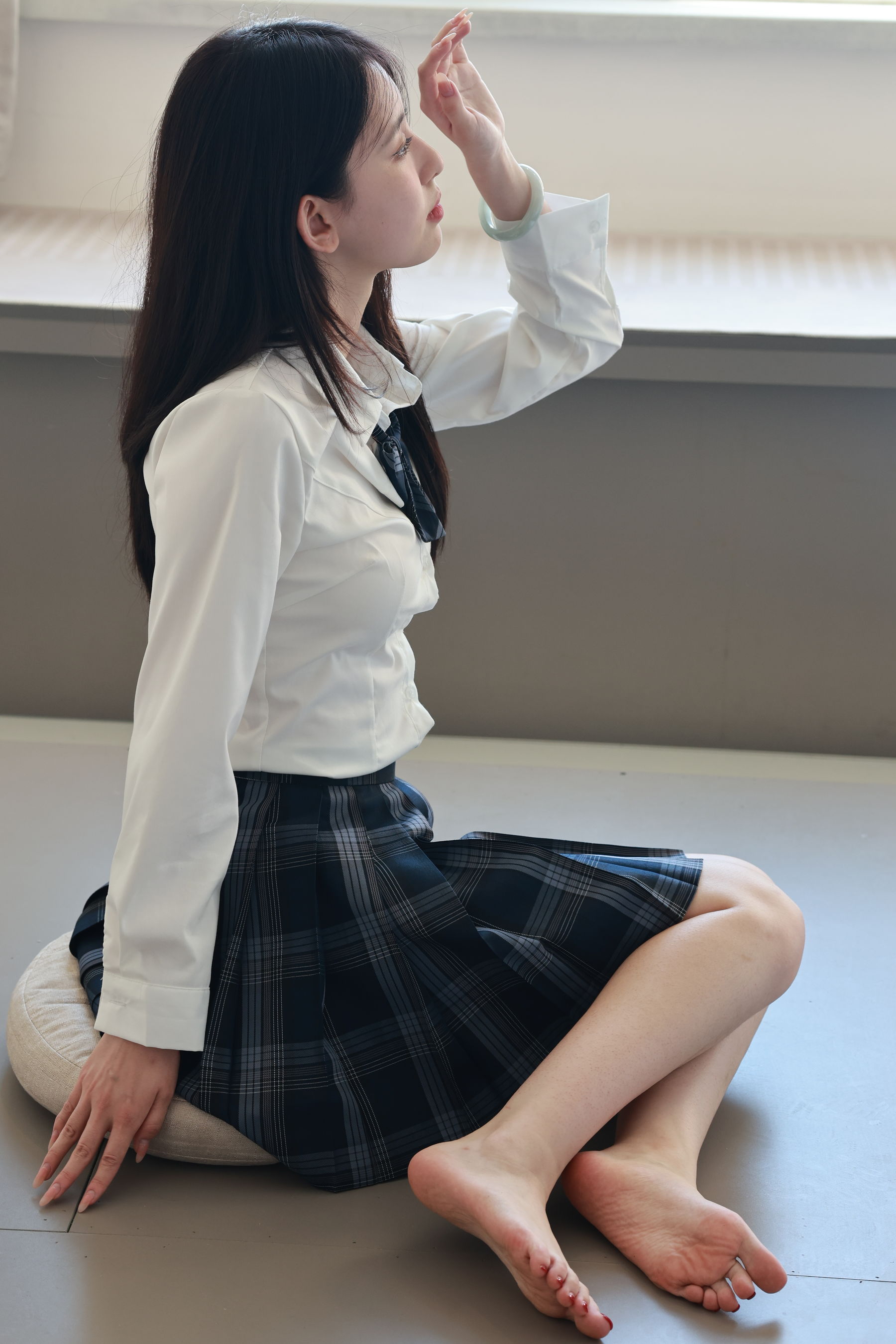 绮梦摄影yaya白衬衫百褶裙JK制服学院风写真