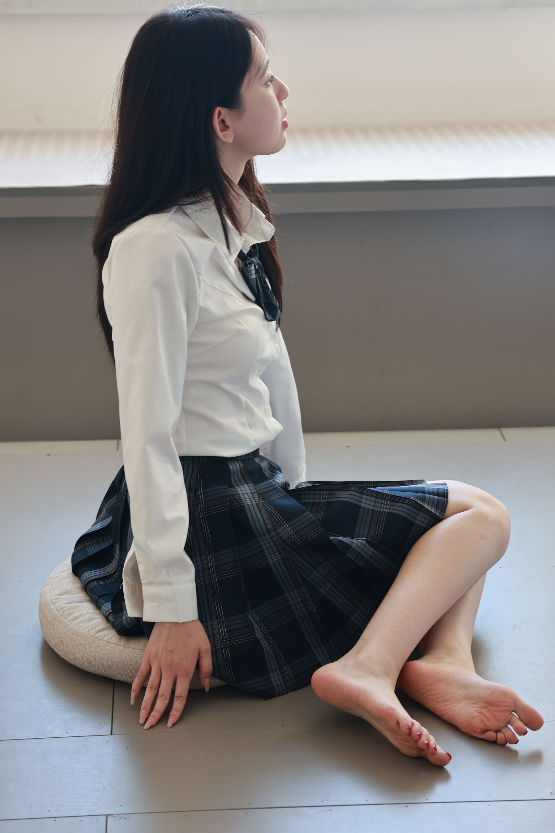 绮梦摄影yaya白衬衫百褶裙JK制服学院风写真