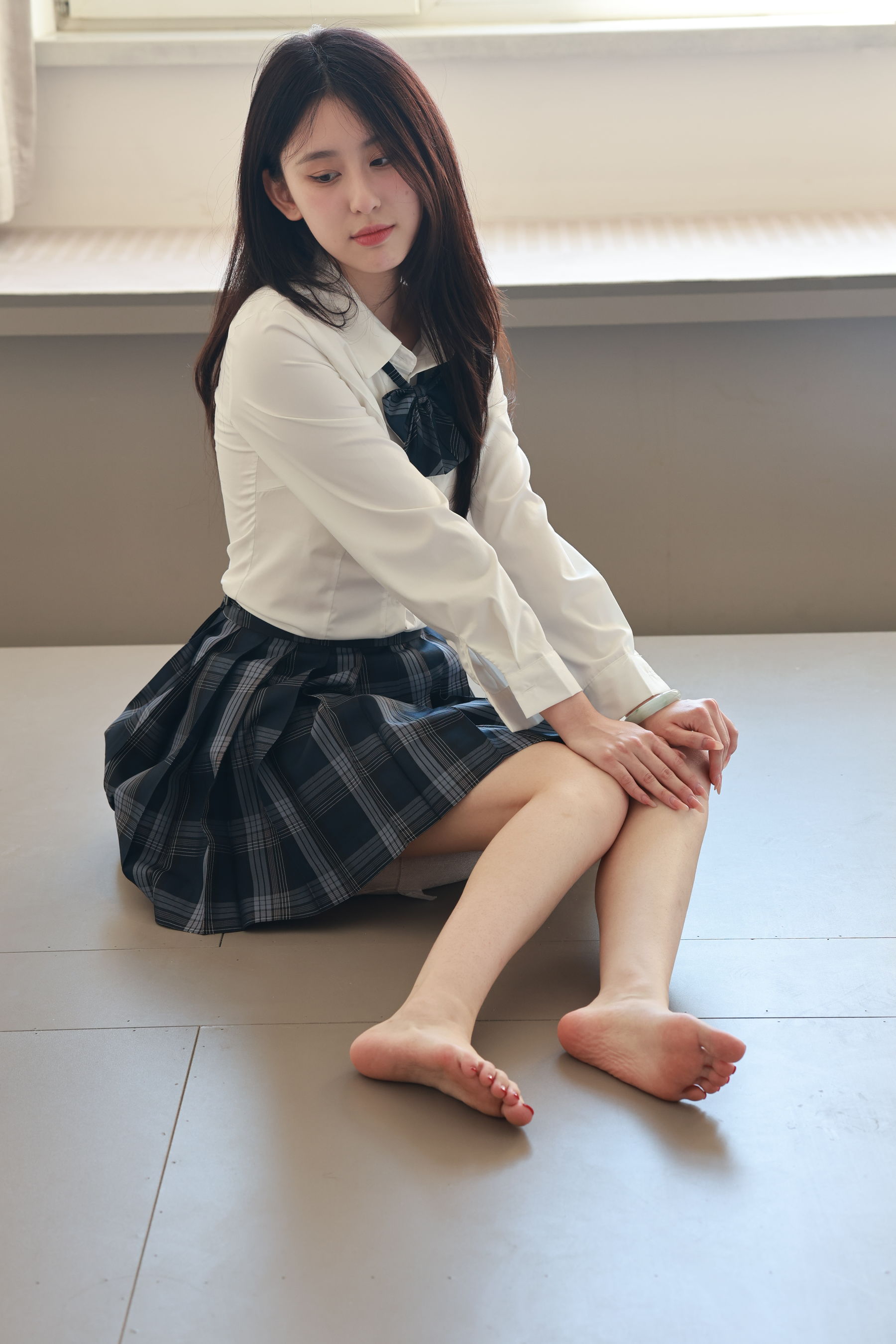 绮梦摄影yaya白衬衫百褶裙JK制服学院风写真