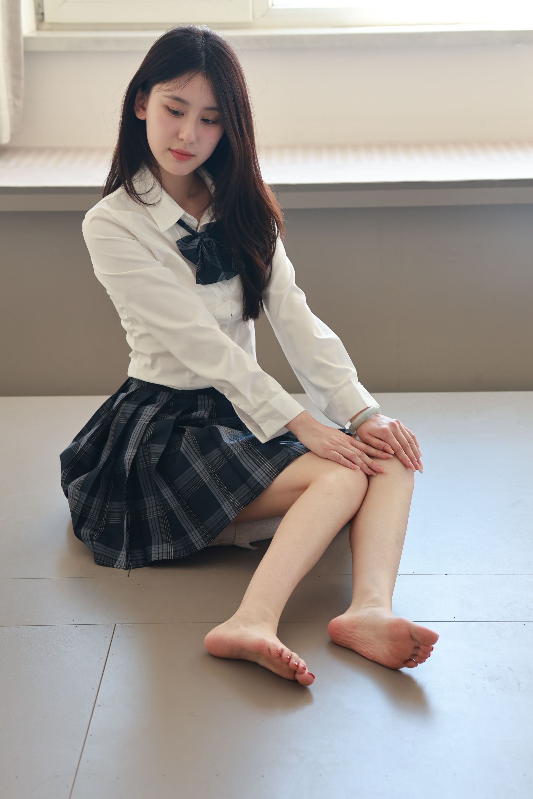 绮梦摄影yaya白衬衫百褶裙JK制服学院风写真