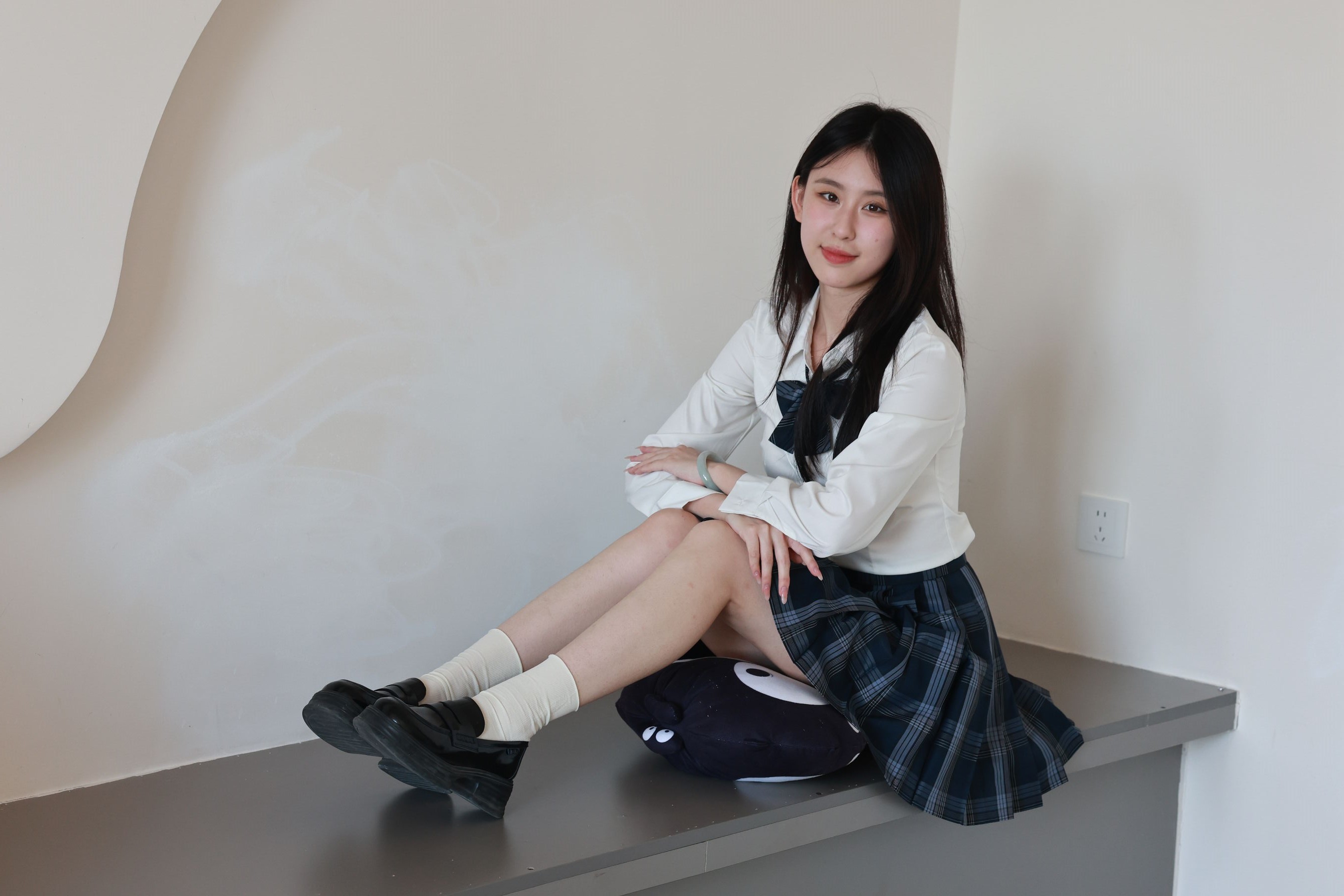 绮梦摄影yaya白衬衫百褶裙JK制服学院风写真