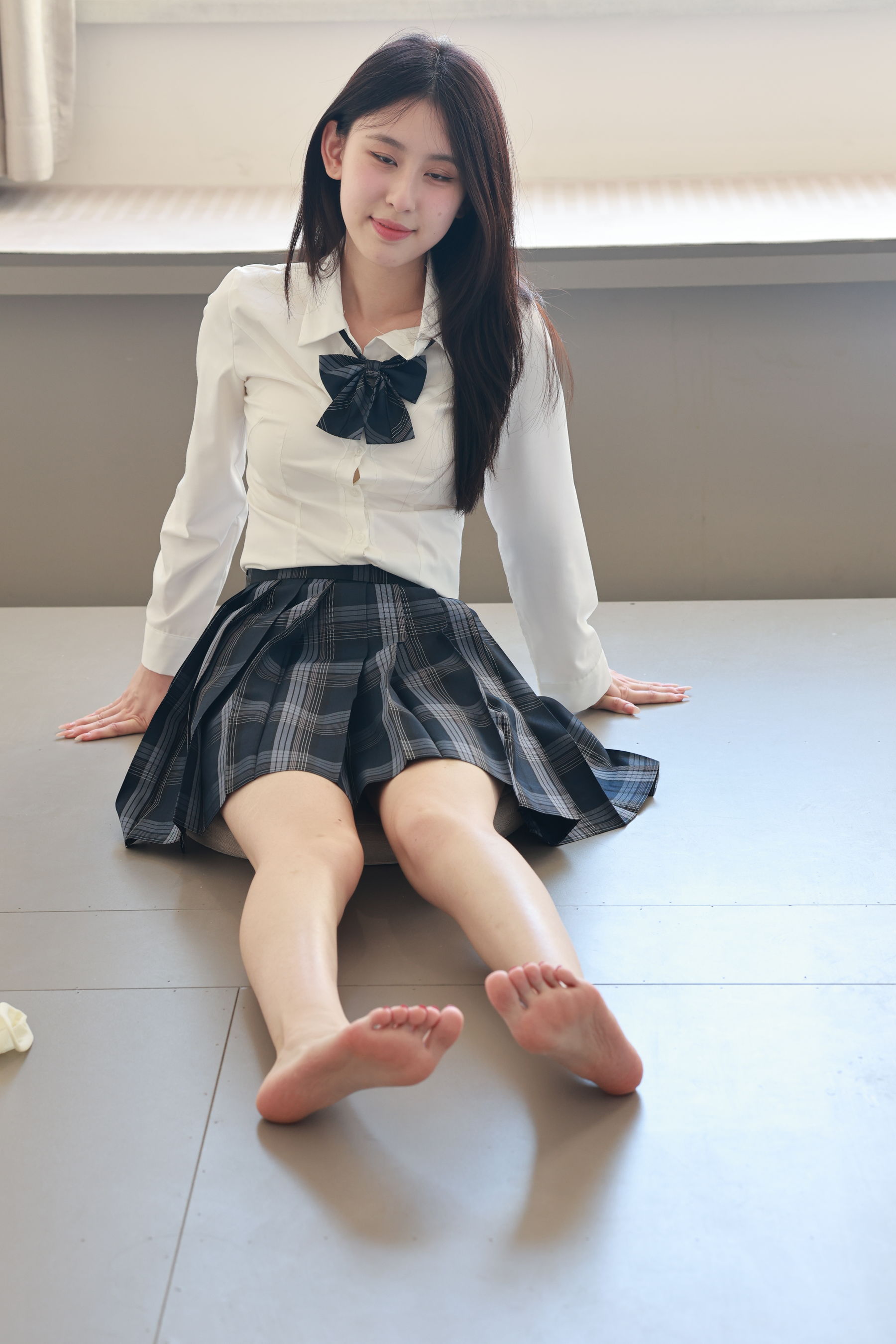 绮梦摄影yaya白衬衫百褶裙JK制服学院风写真