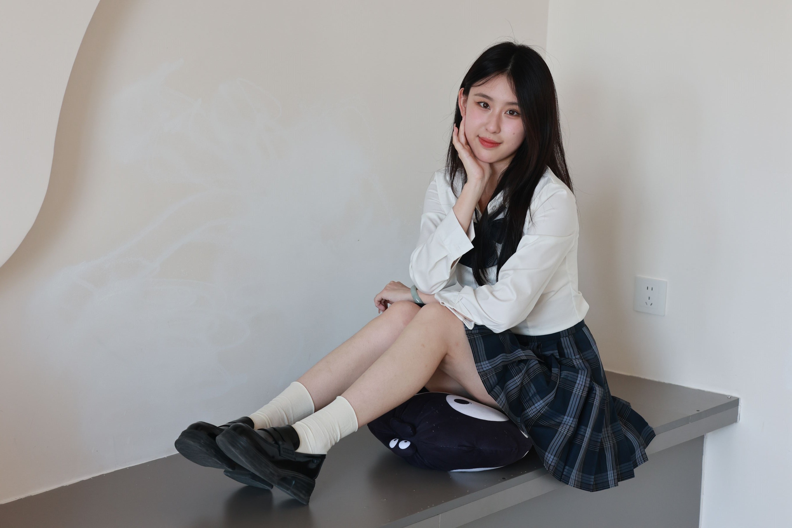 绮梦摄影yaya白衬衫百褶裙JK制服学院风写真