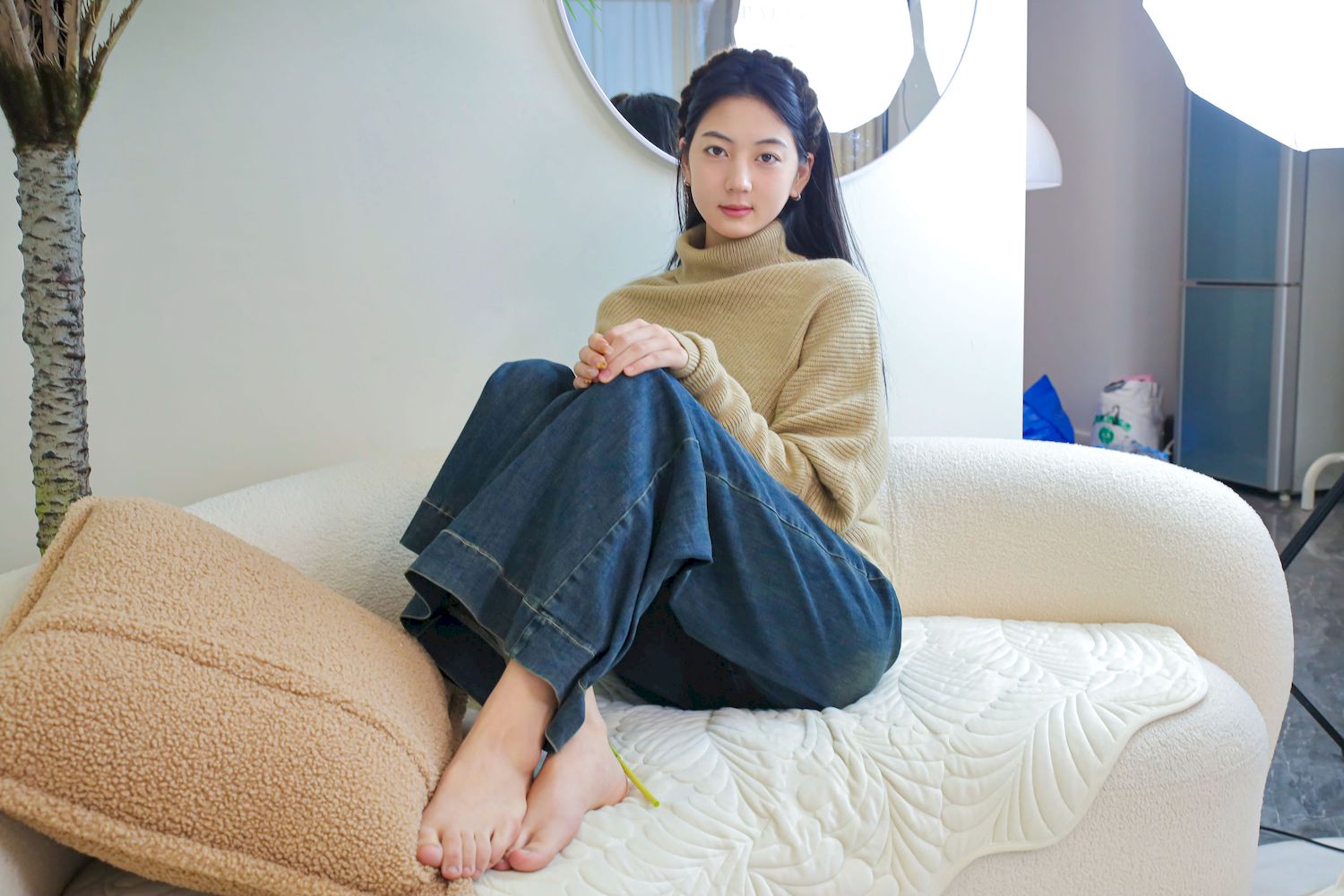 绮梦摄影模特小宇毛衣牛仔裤休闲写真