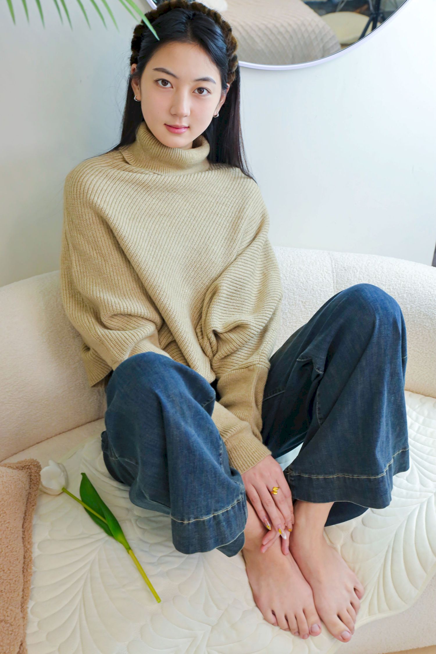 绮梦摄影模特小宇毛衣牛仔裤休闲写真