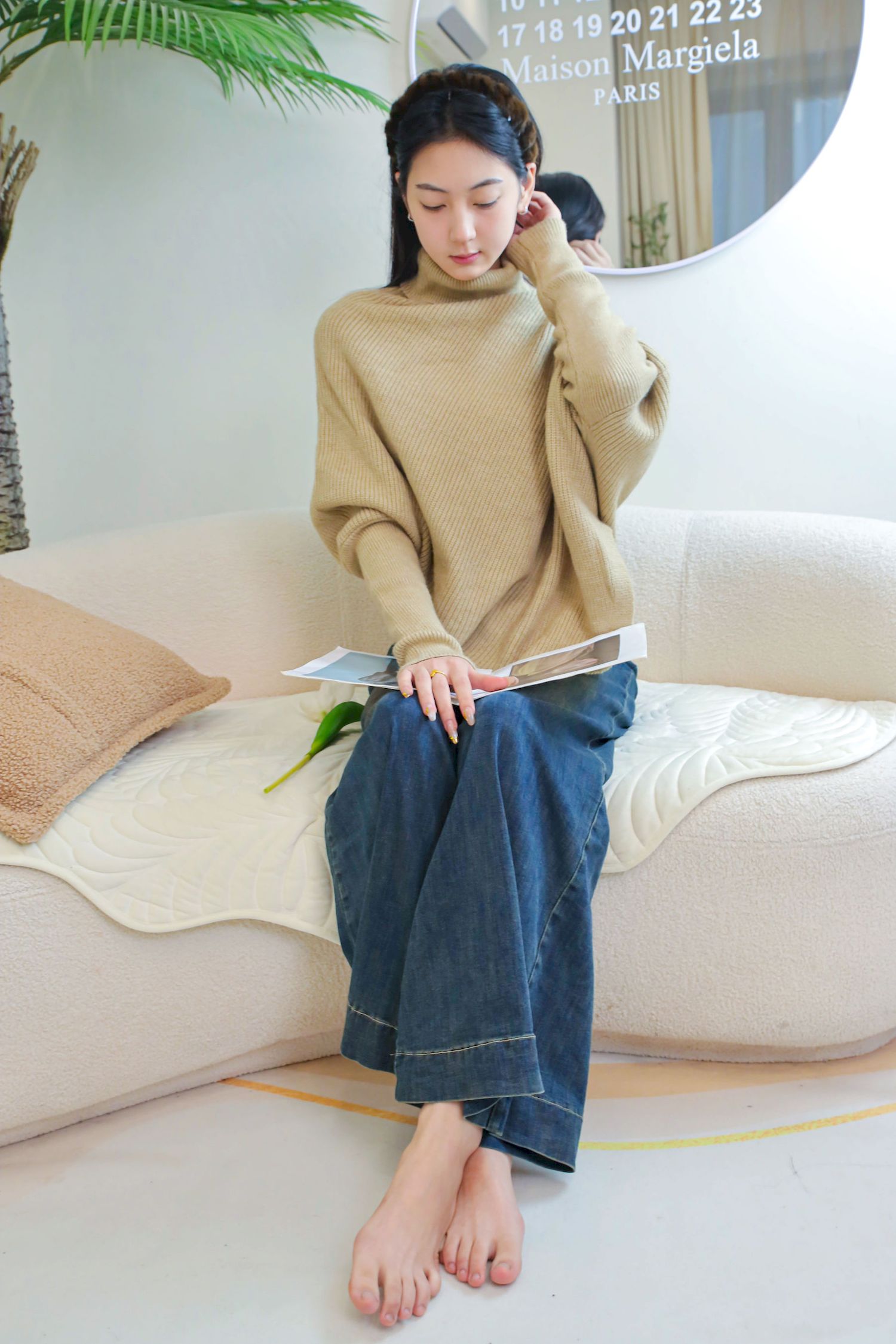 绮梦摄影模特小宇毛衣牛仔裤休闲写真