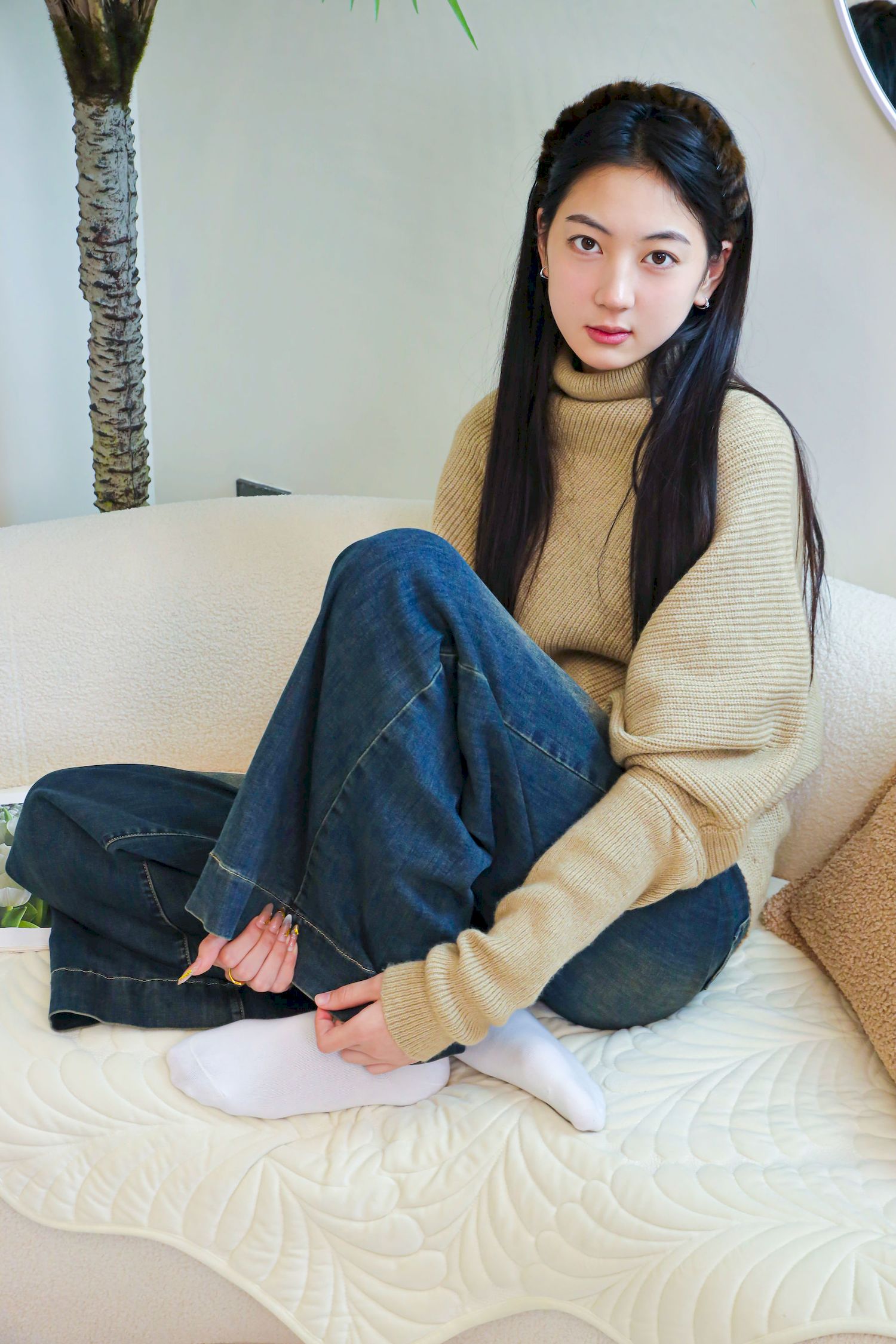 绮梦摄影模特小宇毛衣牛仔裤休闲写真