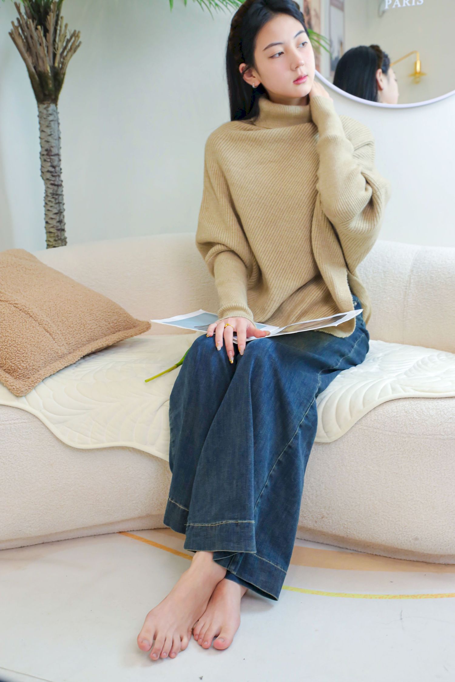 绮梦摄影模特小宇毛衣牛仔裤休闲写真