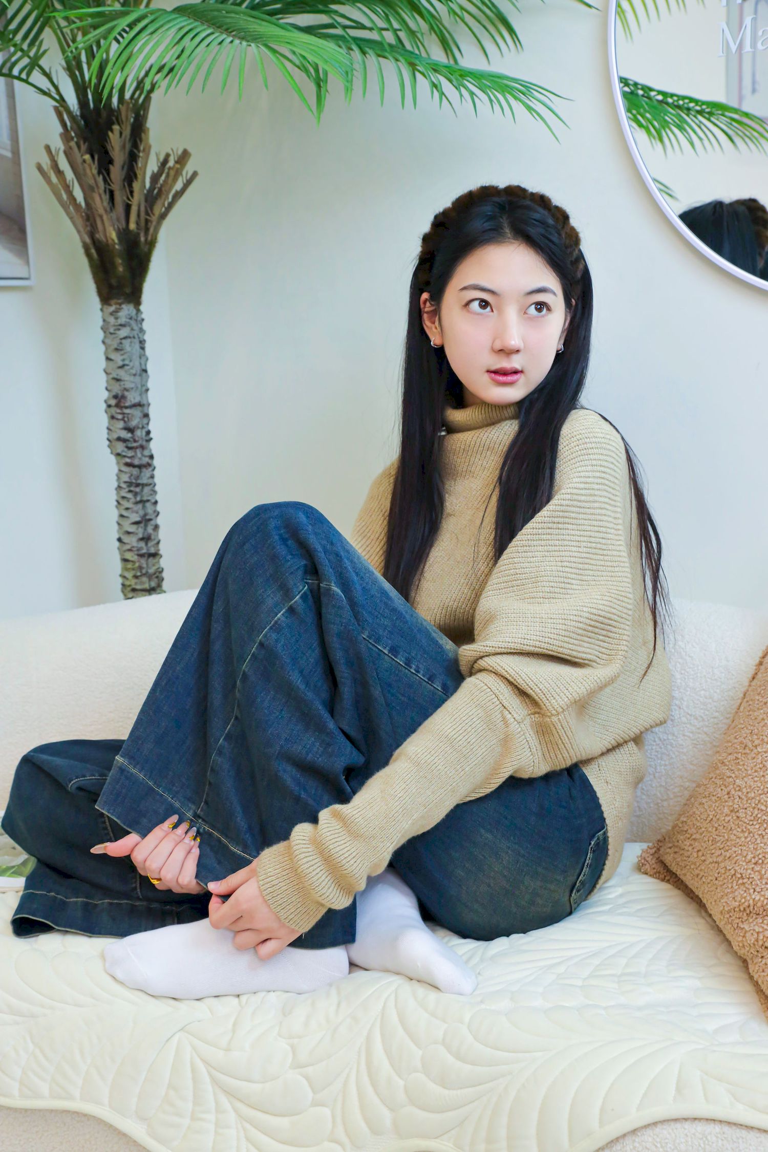 绮梦摄影模特小宇毛衣牛仔裤休闲写真