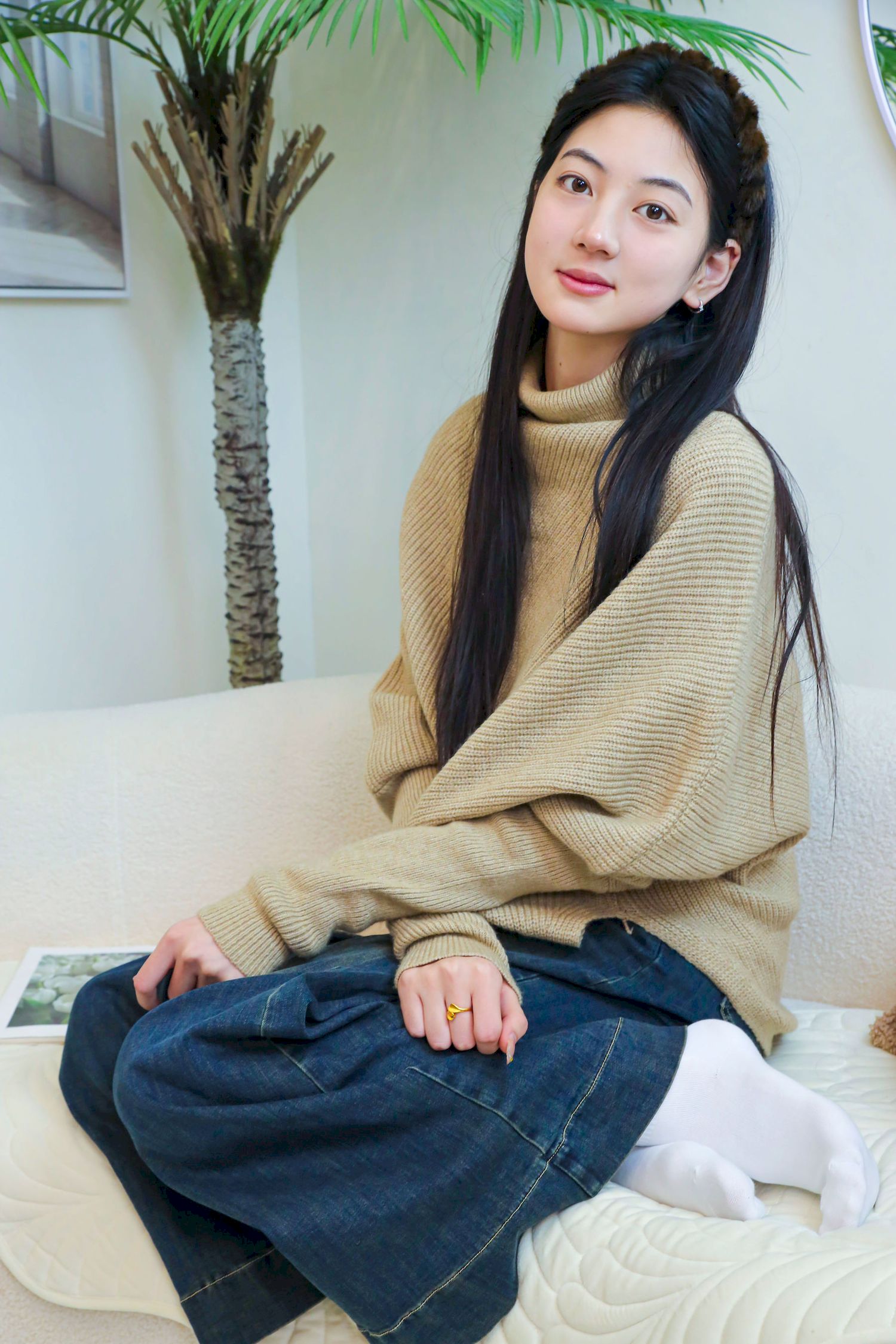 绮梦摄影模特小宇毛衣牛仔裤休闲写真