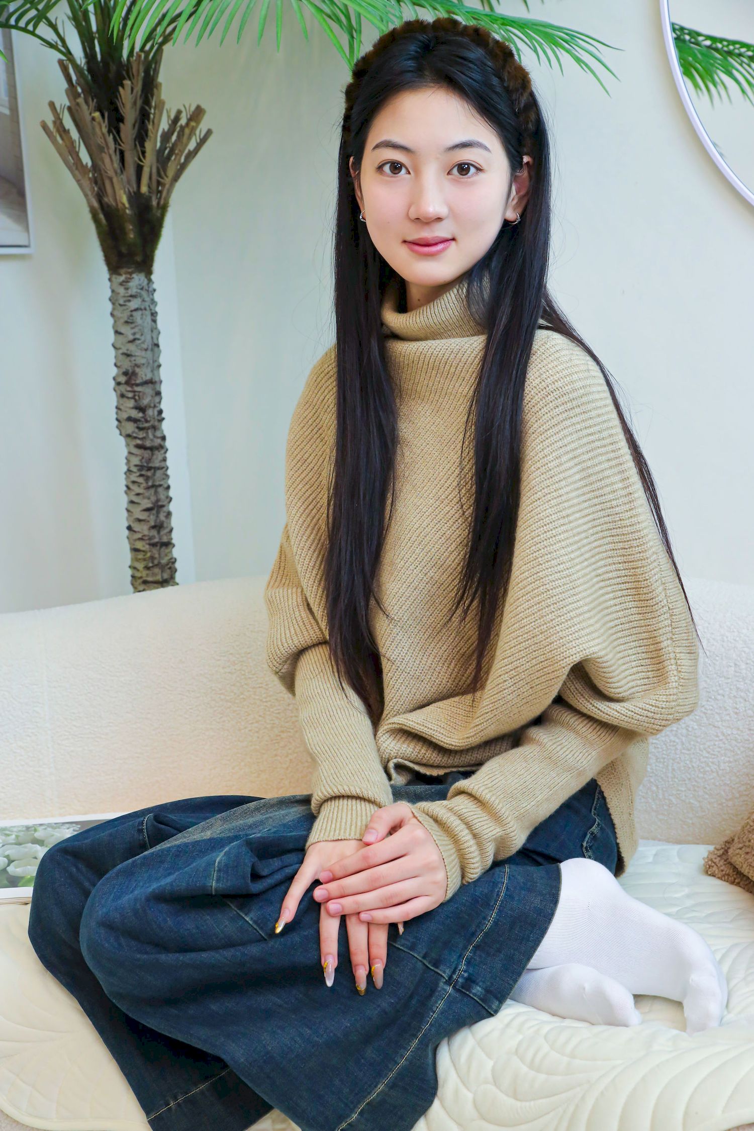 绮梦摄影模特小宇毛衣牛仔裤休闲写真