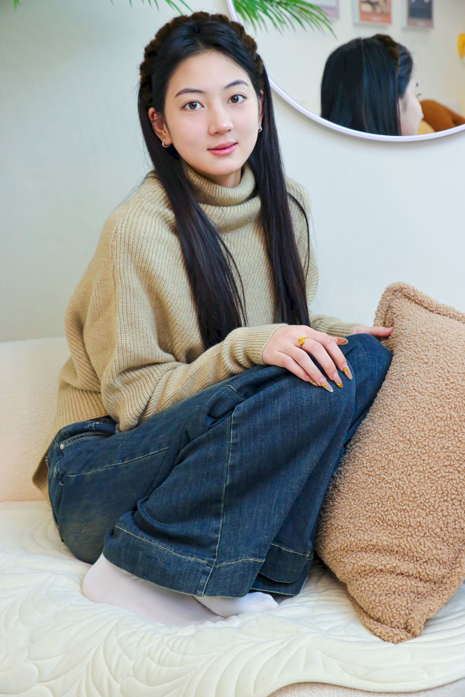 绮梦摄影模特小宇毛衣牛仔裤休闲写真