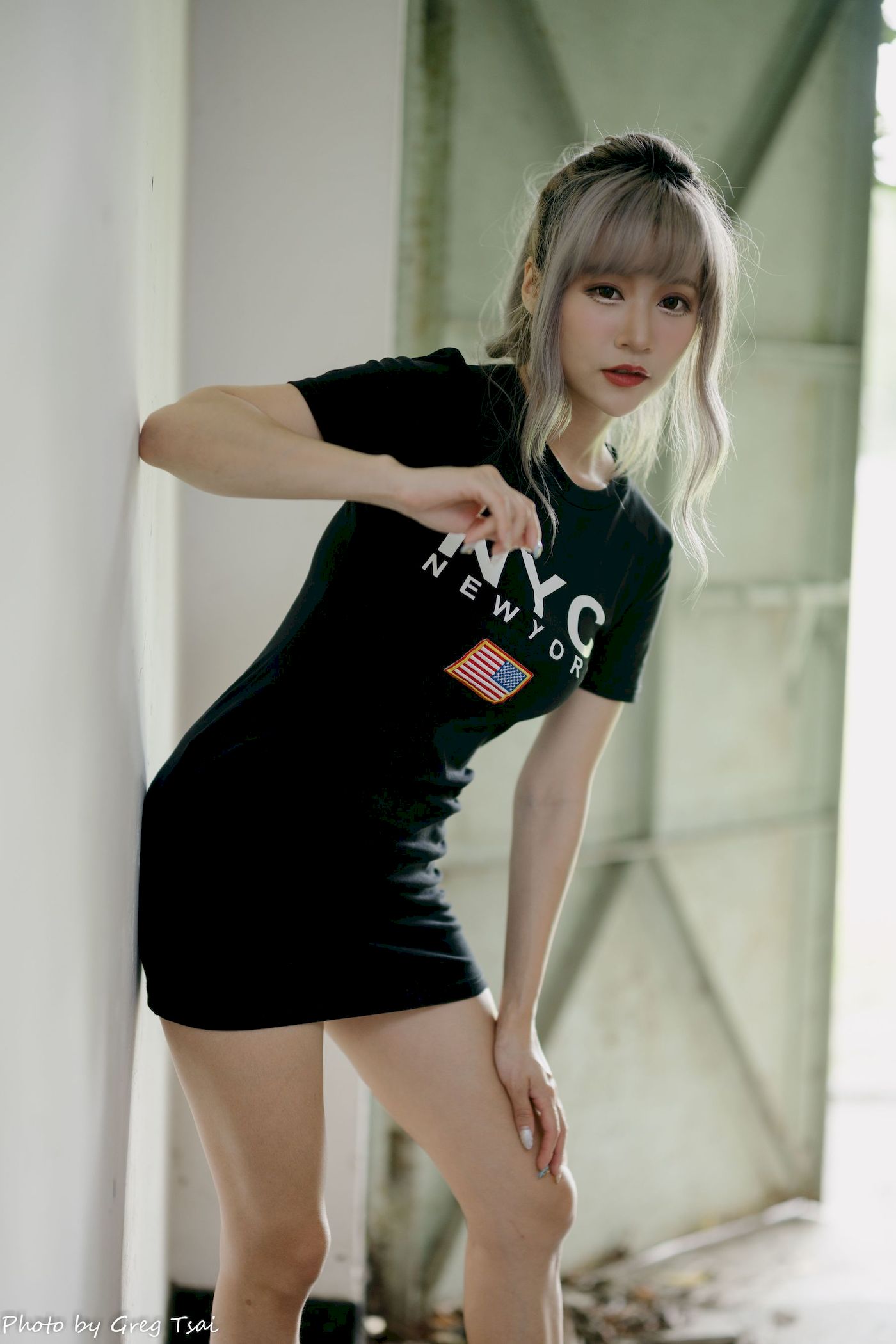 凯云黑裙美腿巧语嫣然运动风写真