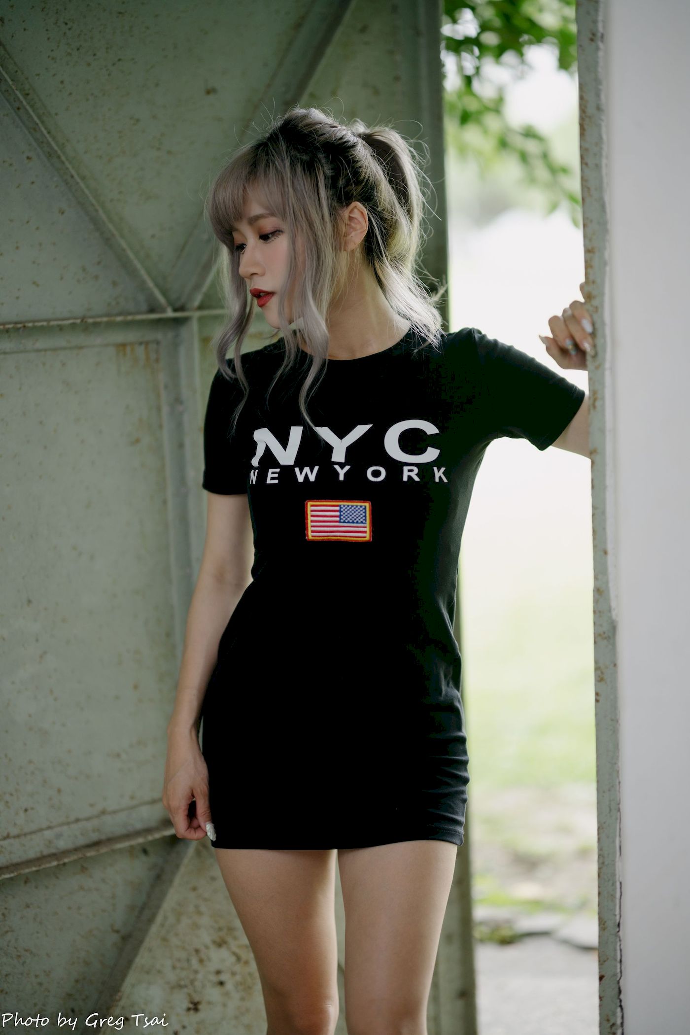 凯云黑裙美腿巧语嫣然运动风写真