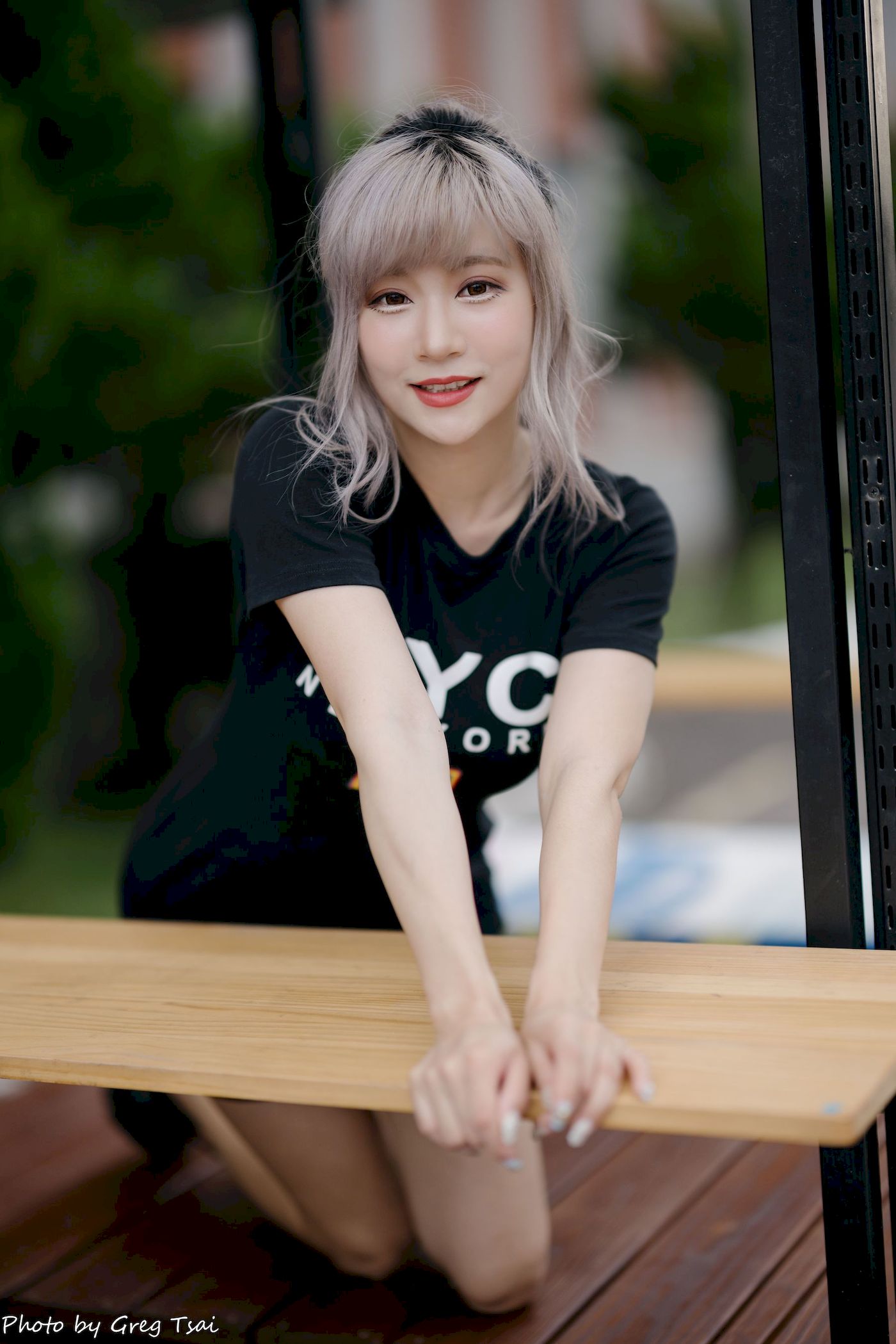 凯云黑裙美腿巧语嫣然运动风写真