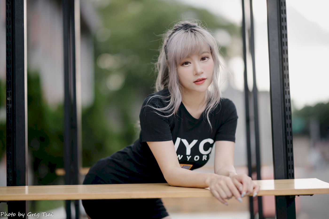 凯云黑裙美腿巧语嫣然运动风写真