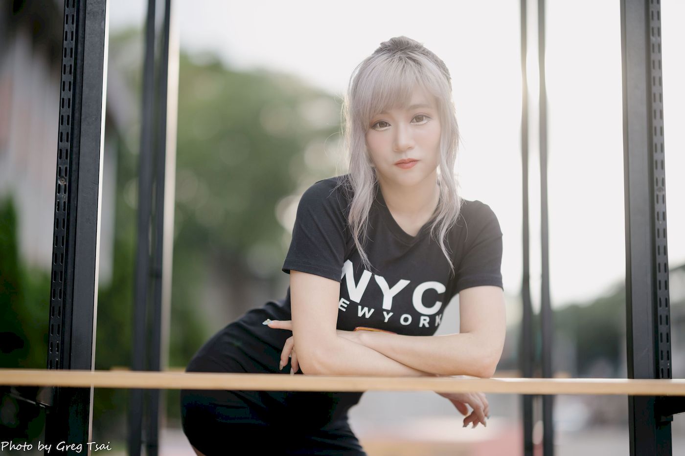 凯云黑裙美腿巧语嫣然运动风写真