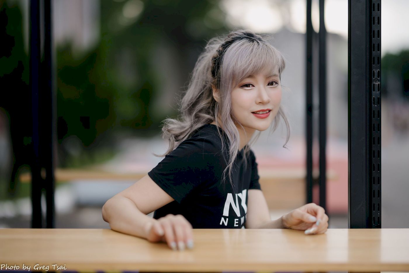 凯云黑裙美腿巧语嫣然运动风写真