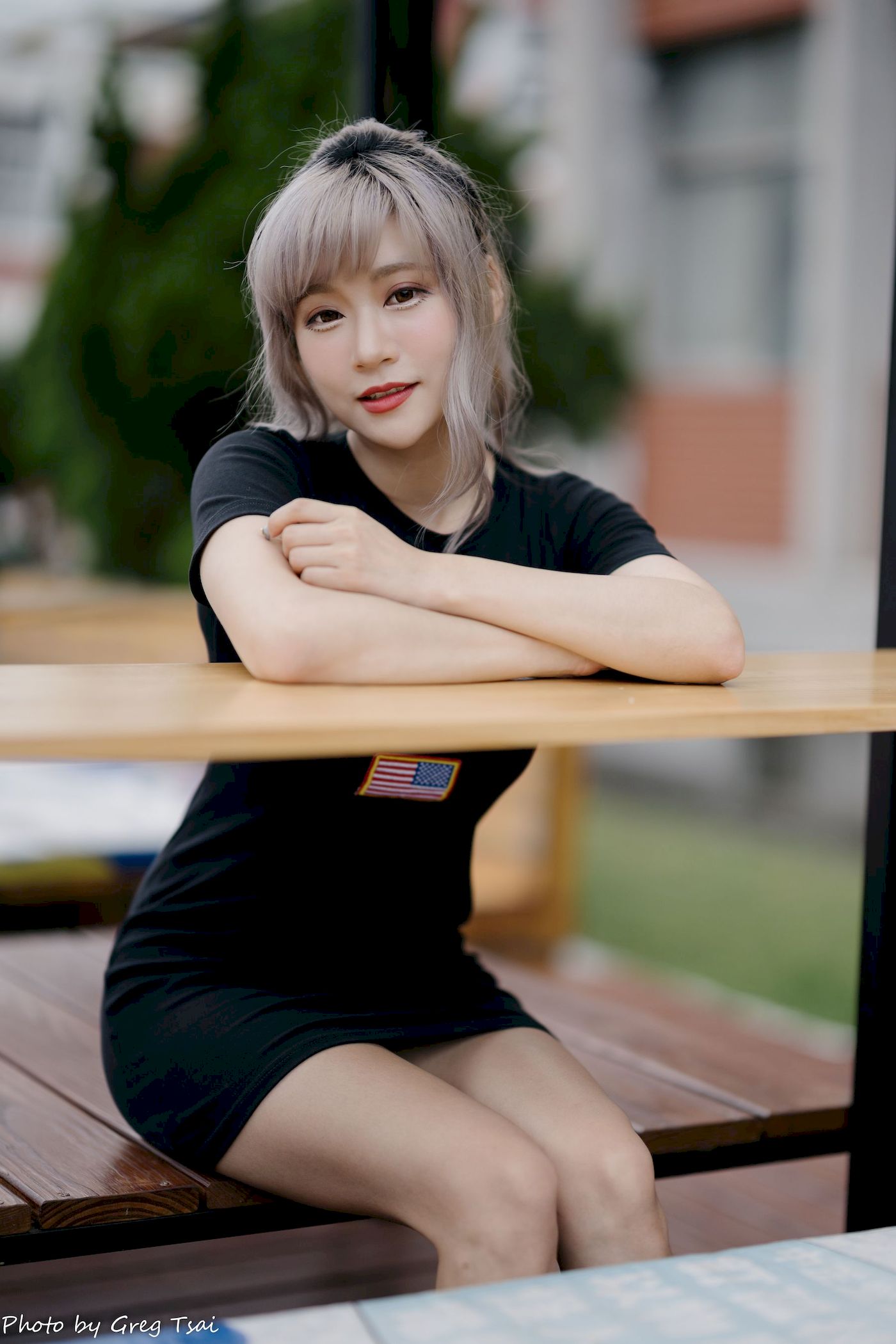 凯云黑裙美腿巧语嫣然运动风写真