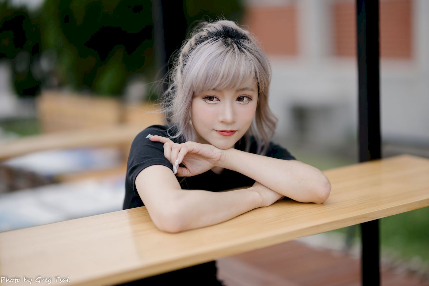 凯云黑裙美腿巧语嫣然运动风写真