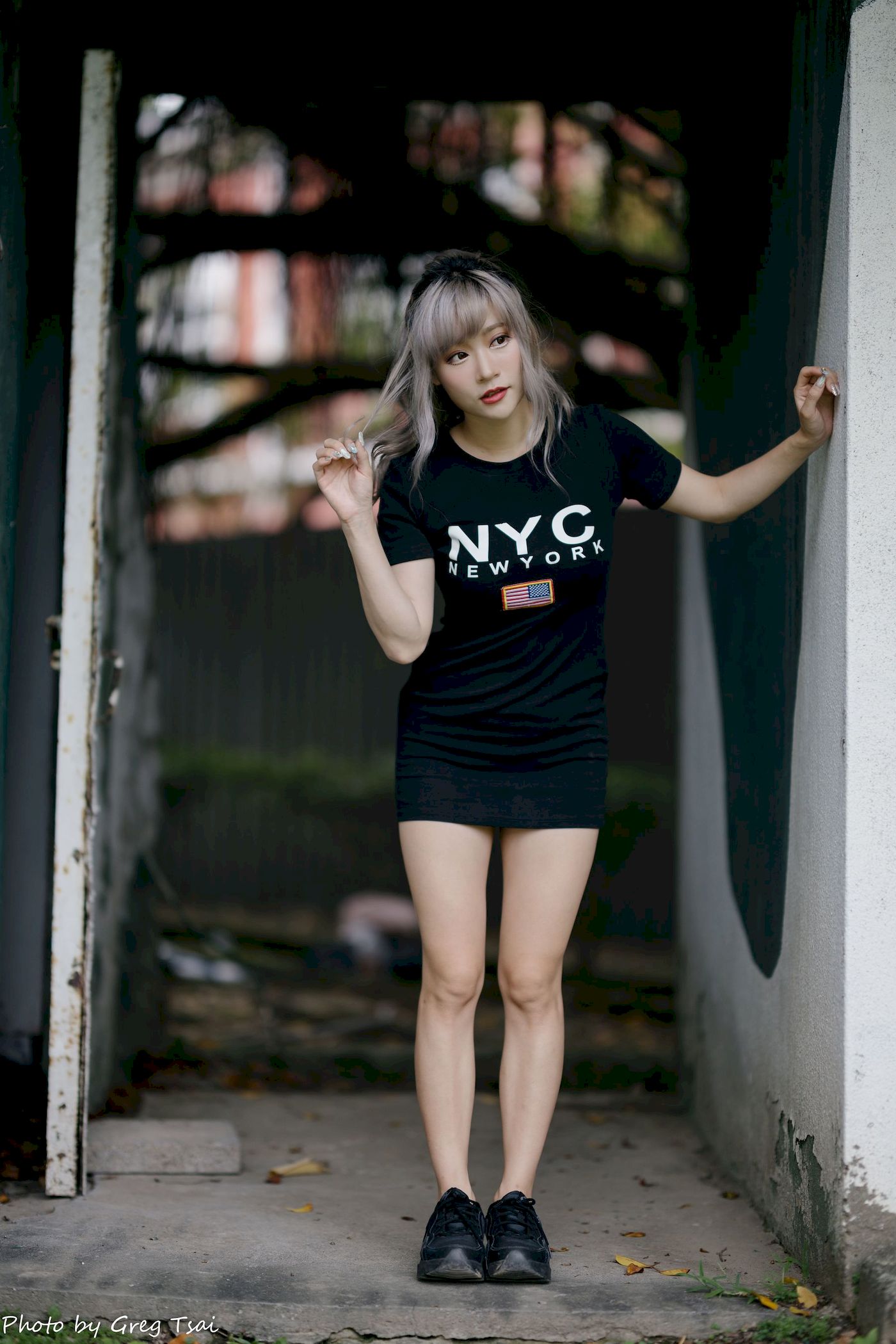 凯云黑裙美腿巧语嫣然运动风写真