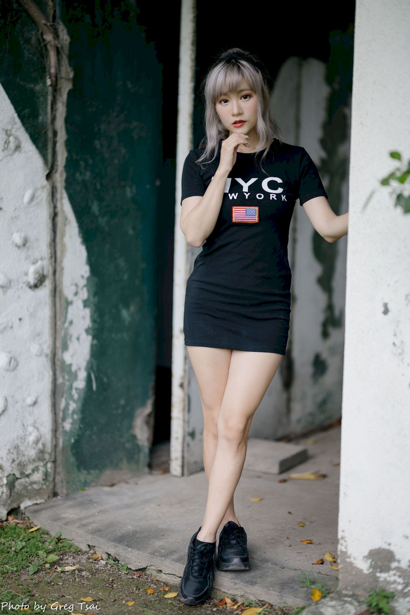 凯云黑裙美腿巧语嫣然运动风写真