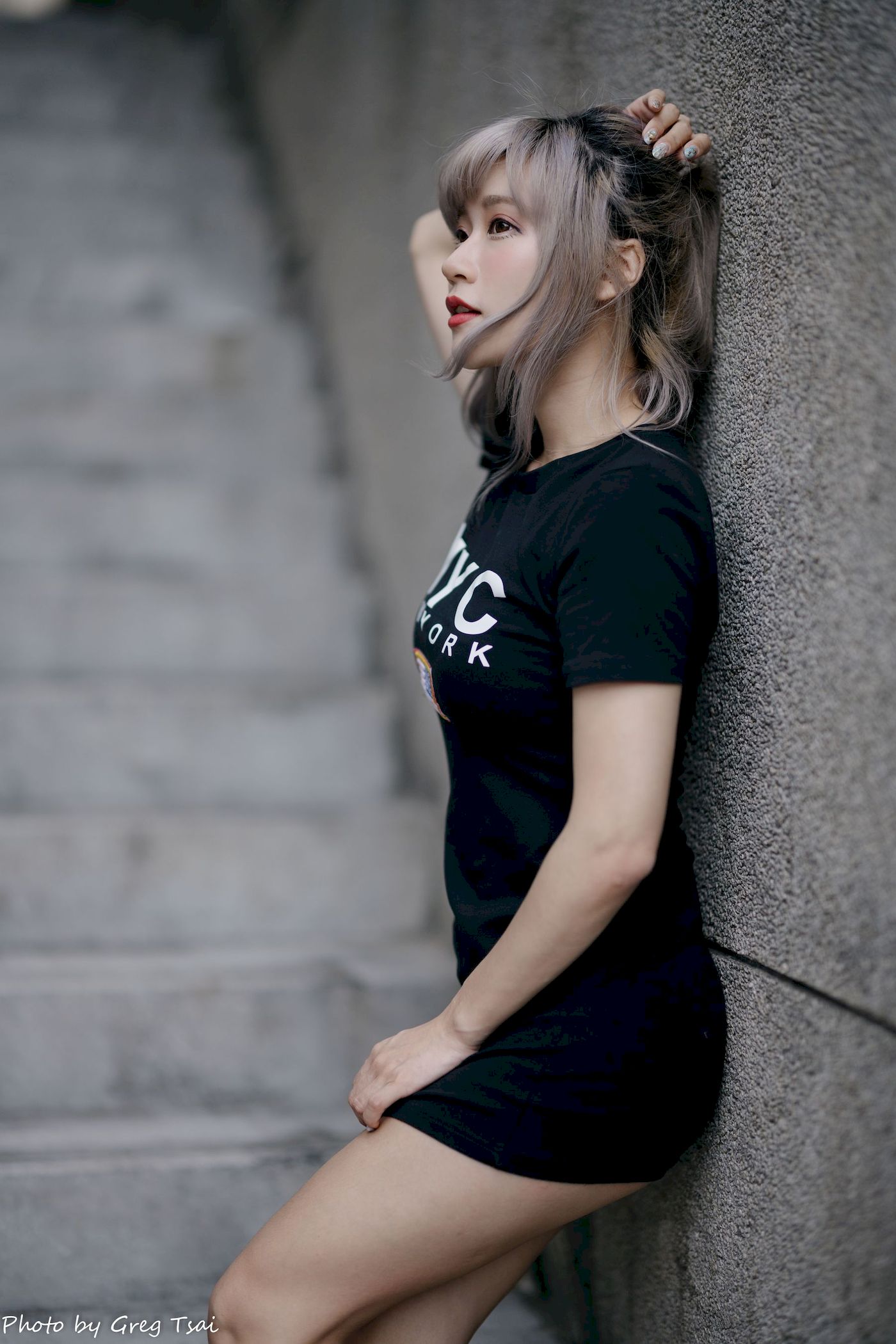 凯云黑裙美腿巧语嫣然运动风写真