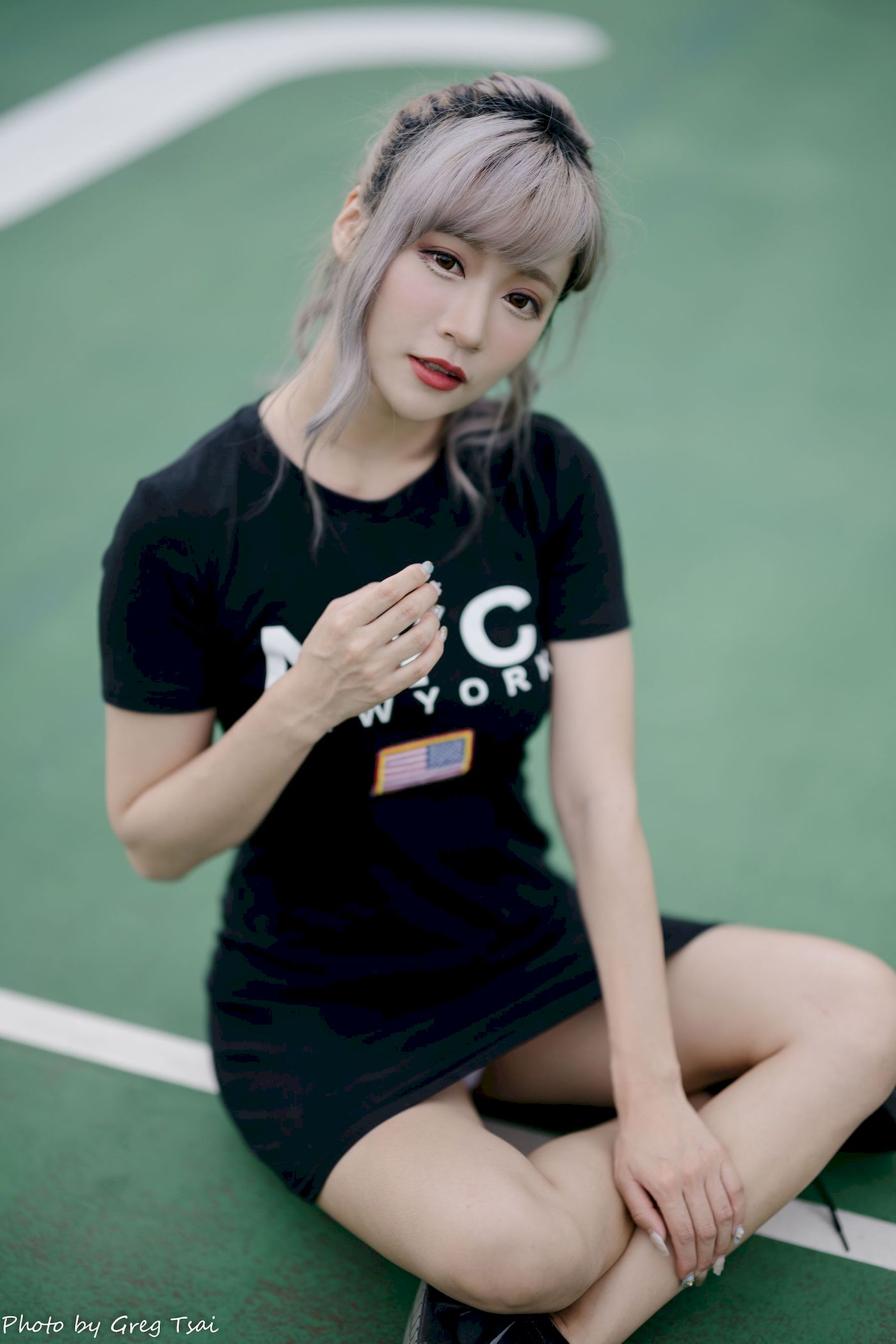 凯云黑裙美腿巧语嫣然运动风写真