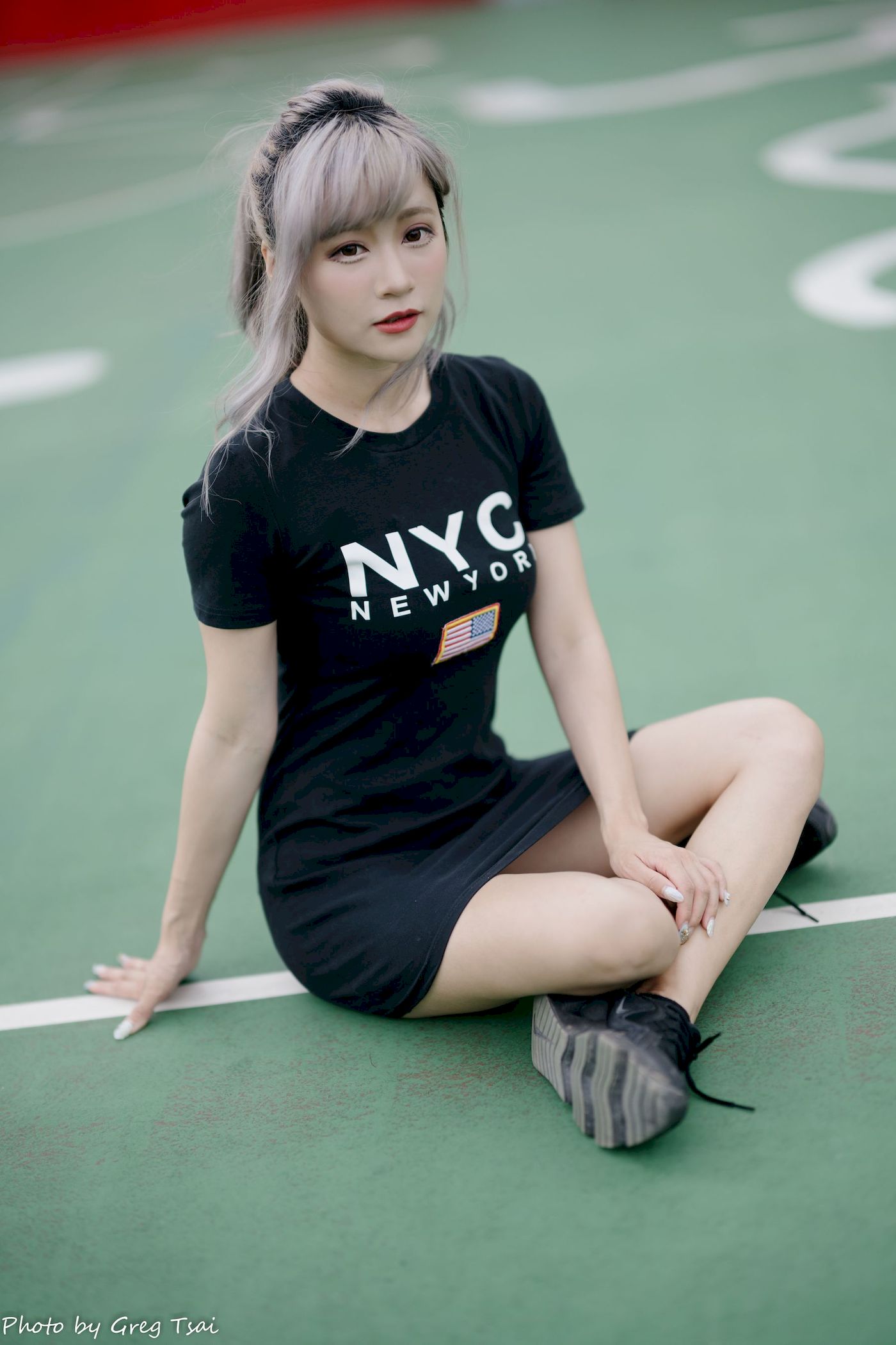 凯云黑裙美腿巧语嫣然运动风写真