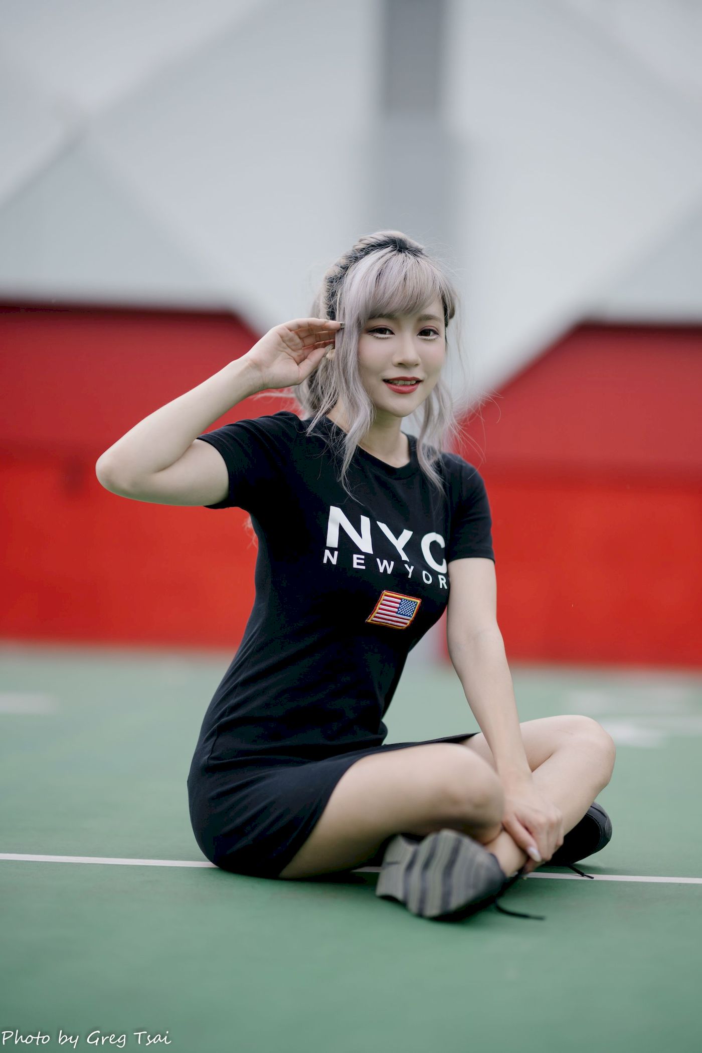 凯云黑裙美腿巧语嫣然运动风写真