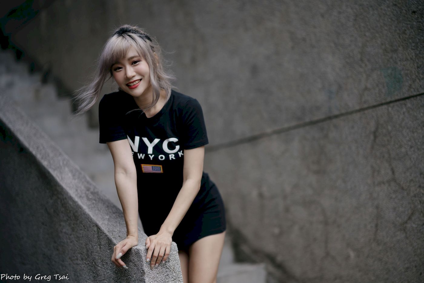 凯云黑裙美腿巧语嫣然运动风写真