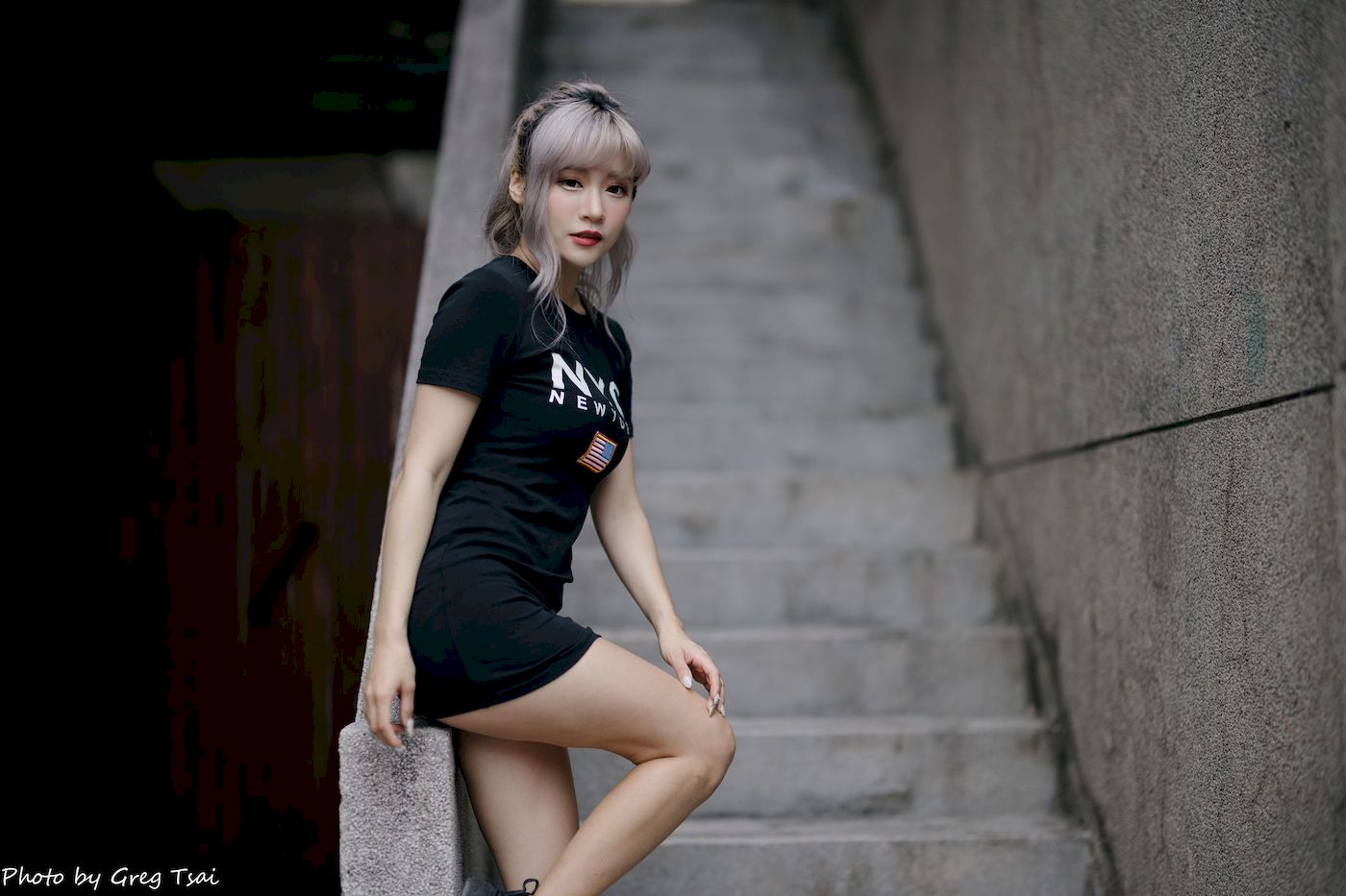 凯云黑裙美腿巧语嫣然运动风写真