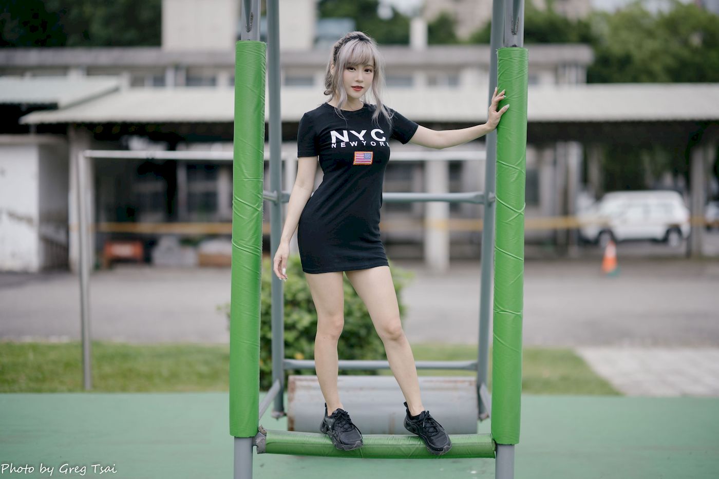 凯云黑裙美腿巧语嫣然运动风写真