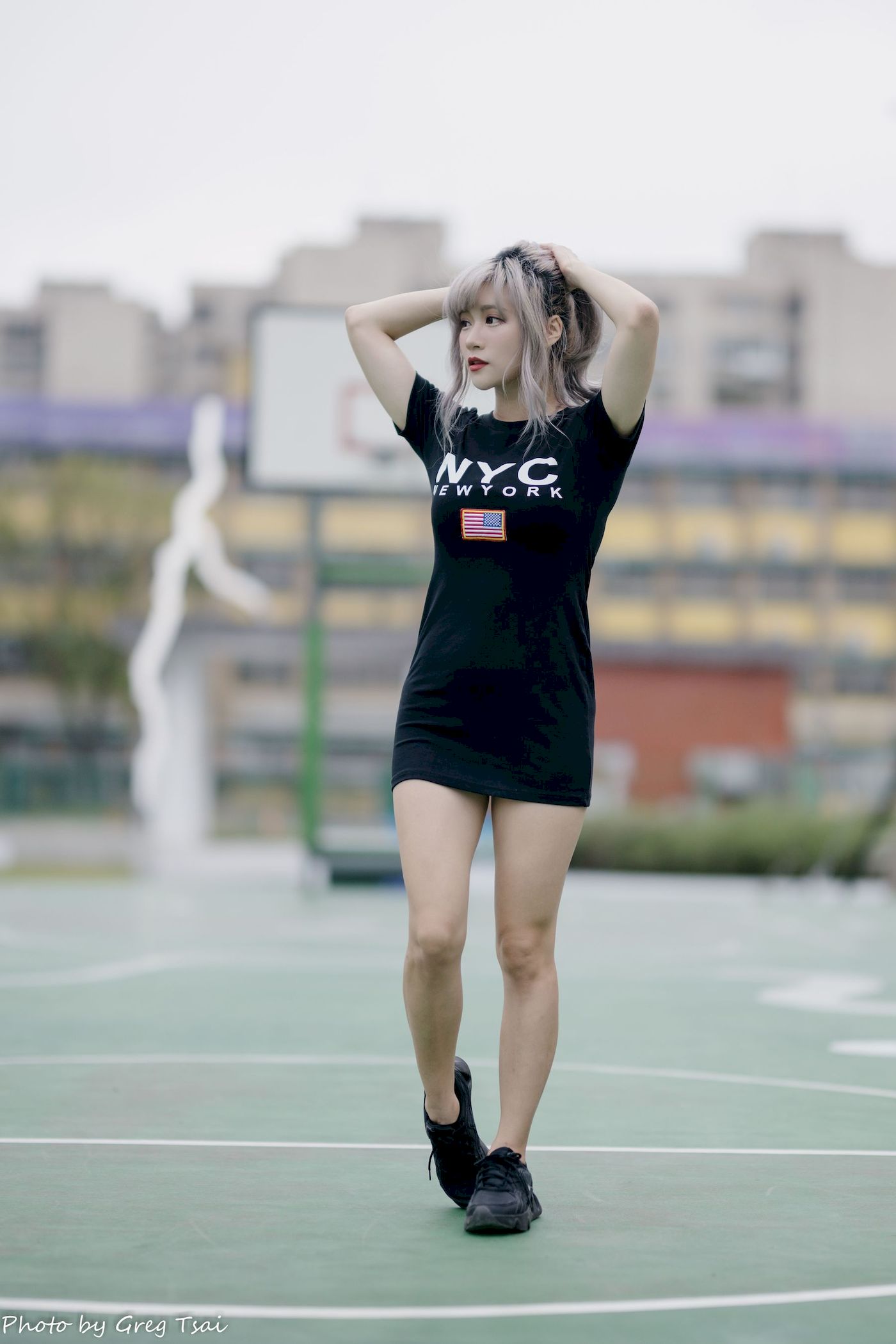 凯云黑裙美腿巧语嫣然运动风写真