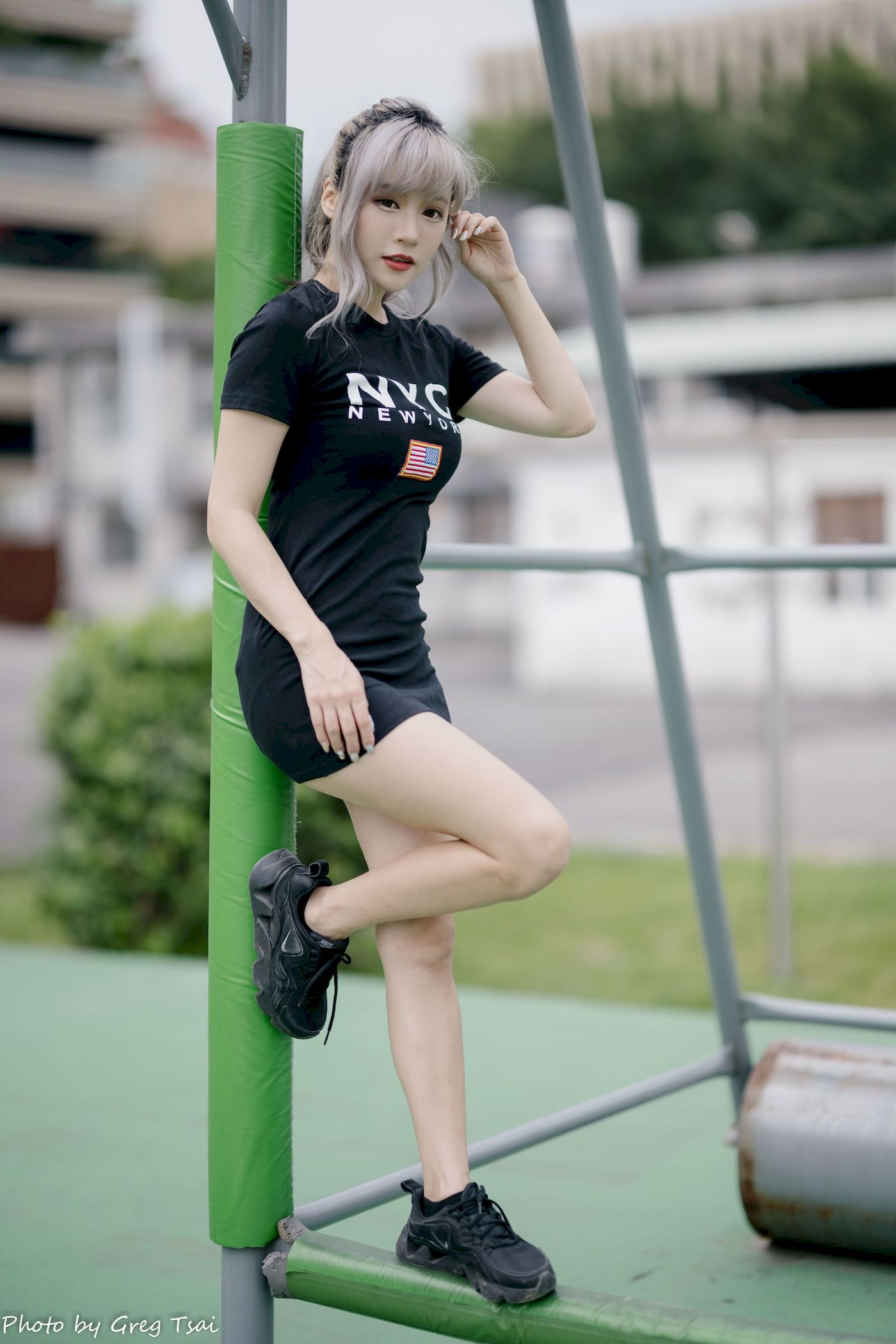 凯云黑裙美腿巧语嫣然运动风写真