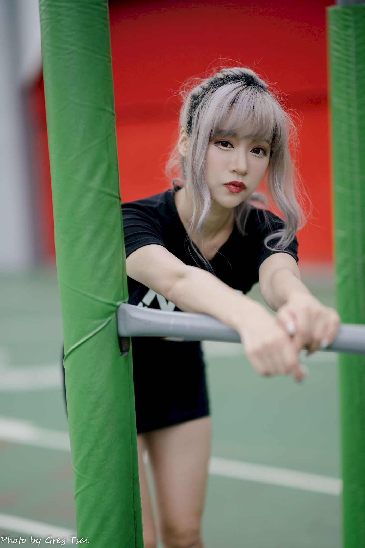 凯云黑裙美腿巧语嫣然运动风写真