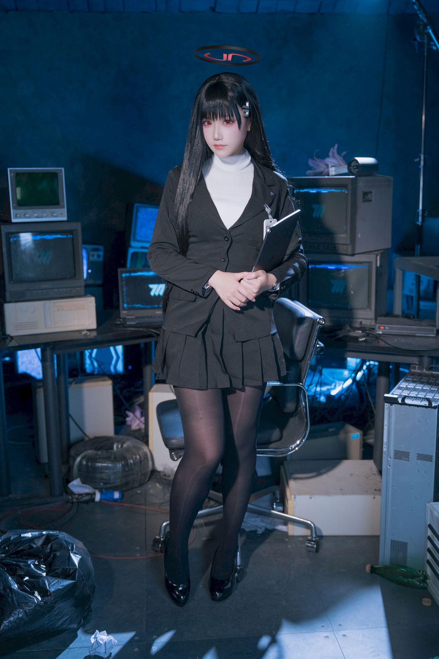 lunananya黑丝西装服饰COS蔚蓝档案调月莉音