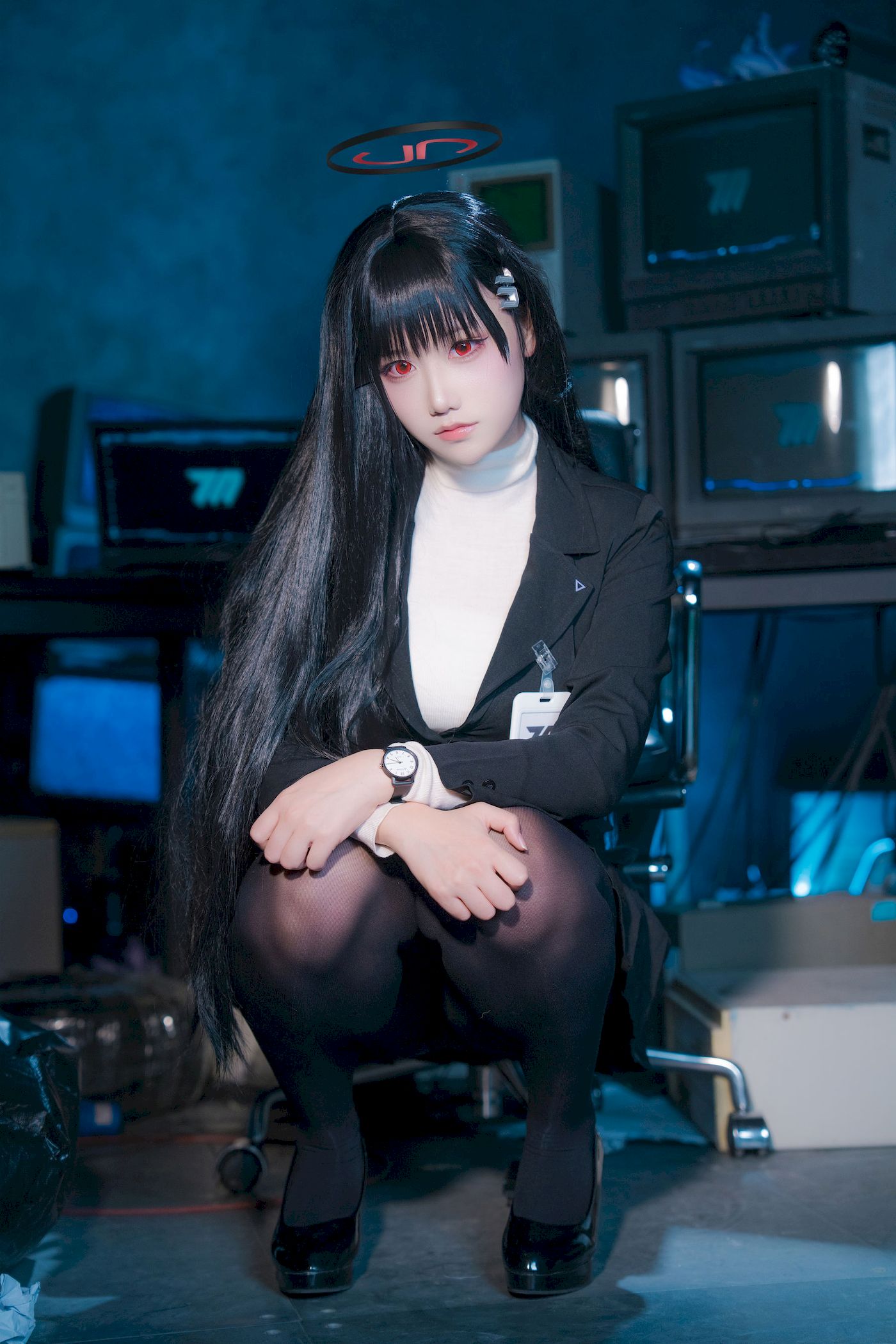 lunananya黑丝西装服饰COS蔚蓝档案调月莉音