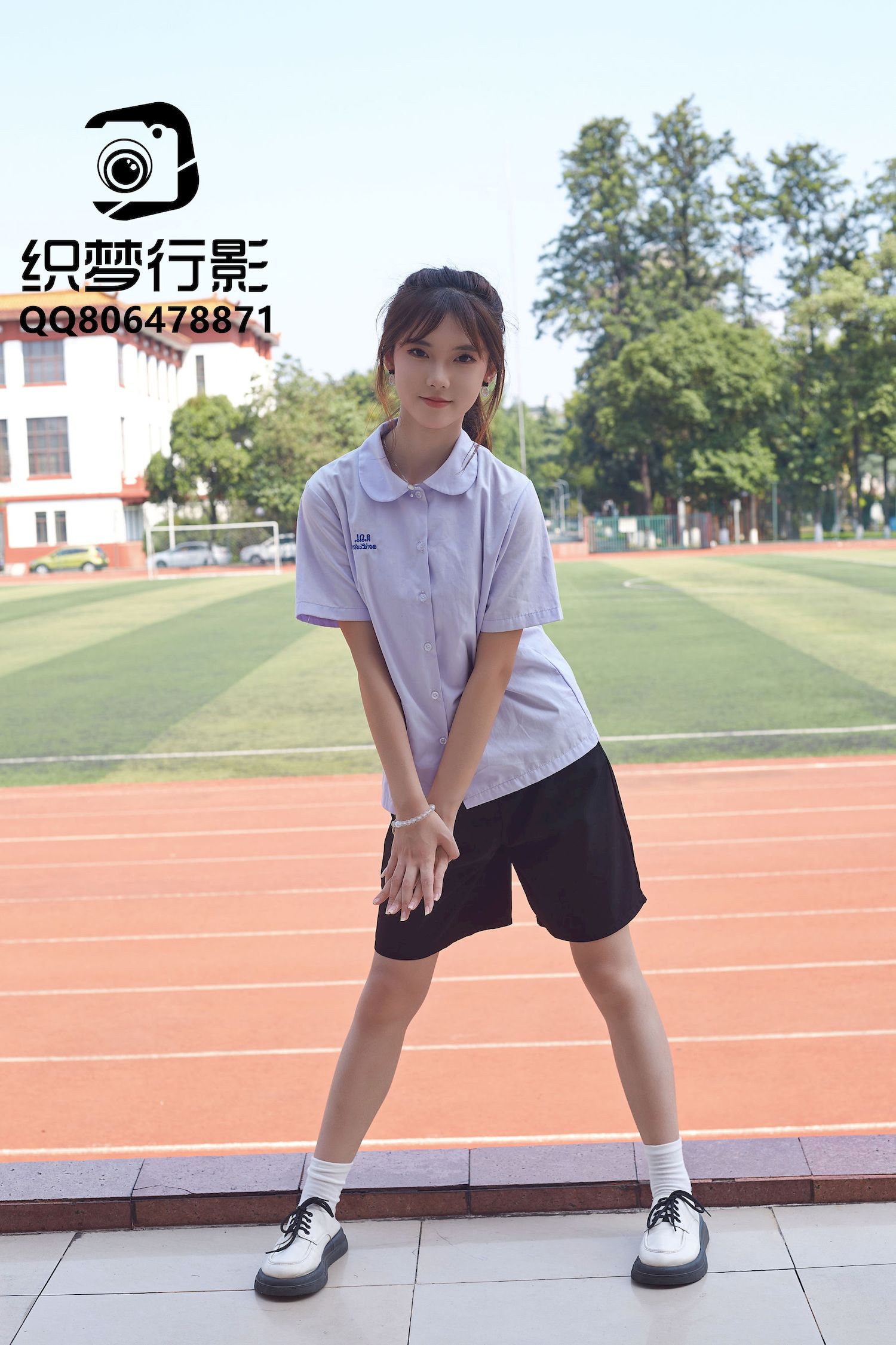 清新美女学妹驾到学校学院风主题写真