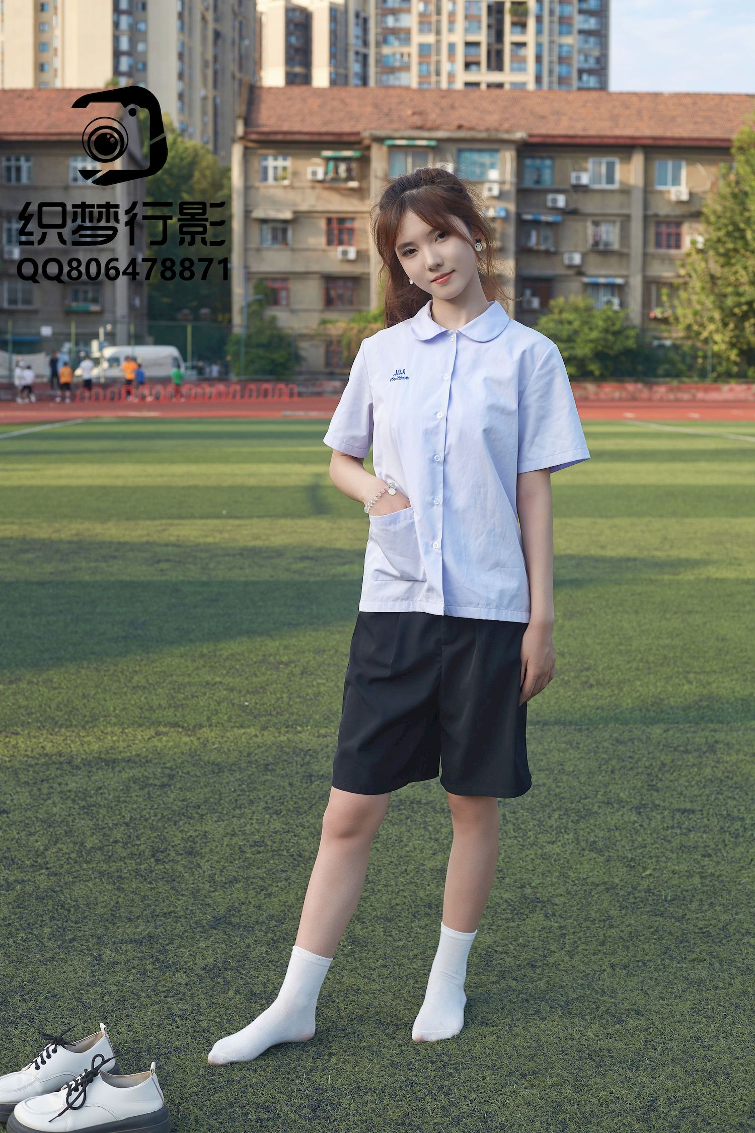 清新美女学妹驾到学校学院风主题写真