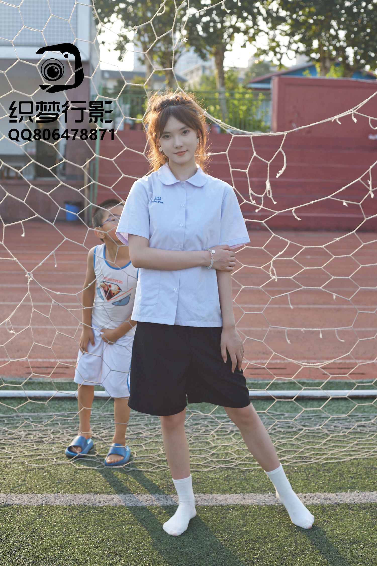 清新美女学妹驾到学校学院风主题写真