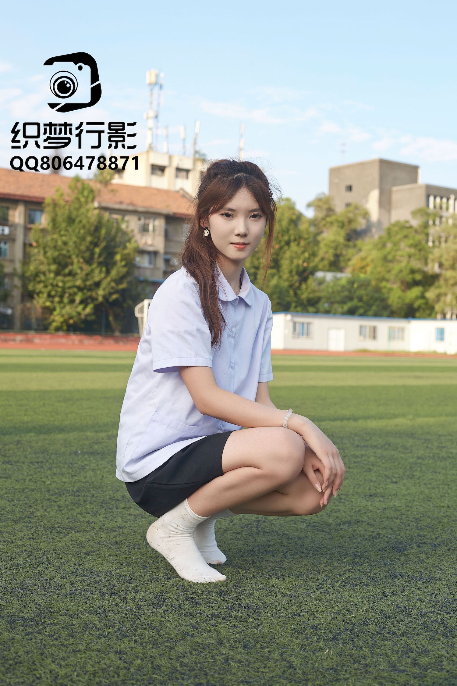 清新美女学妹驾到学校学院风主题写真