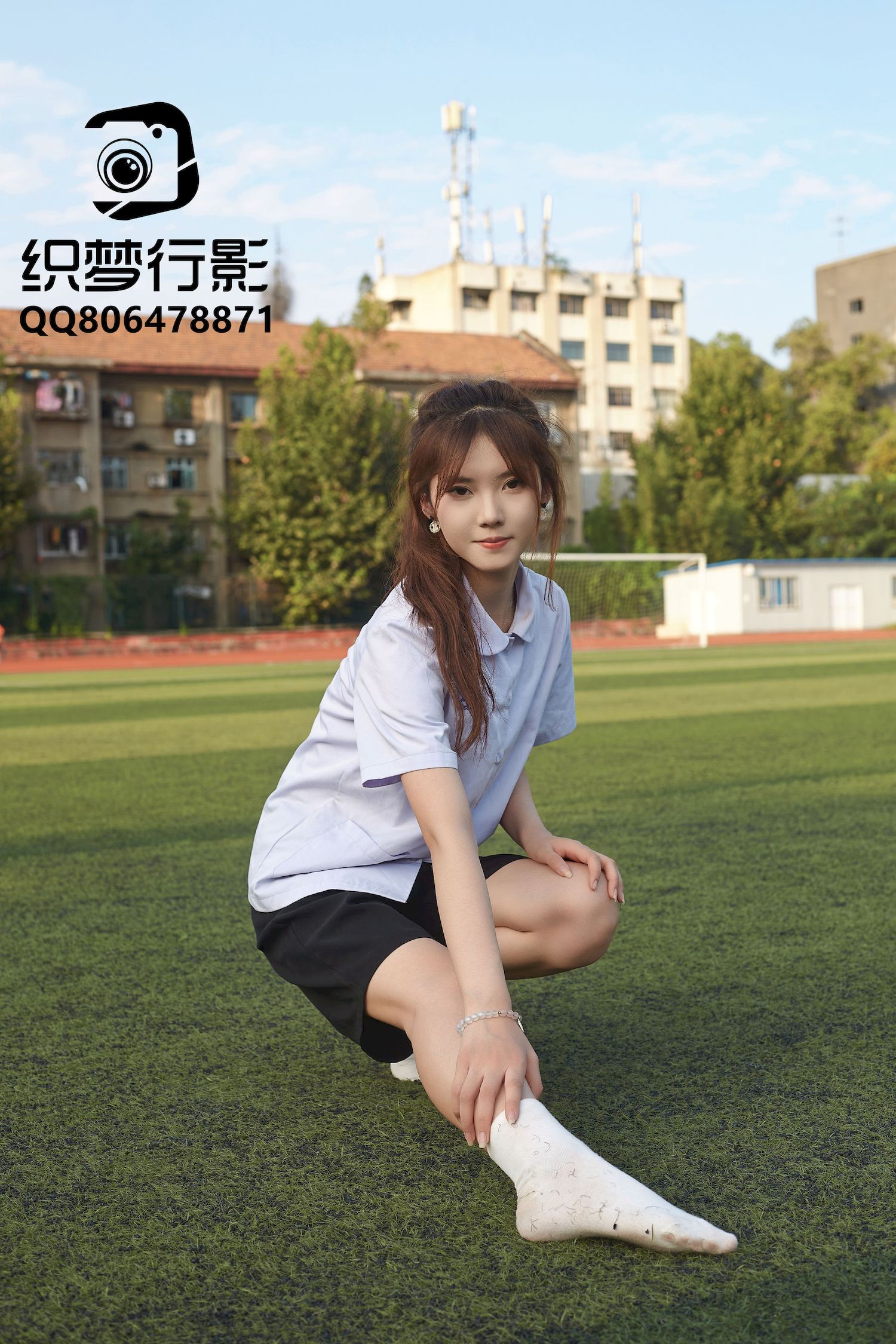 清新美女学妹驾到学校学院风主题写真