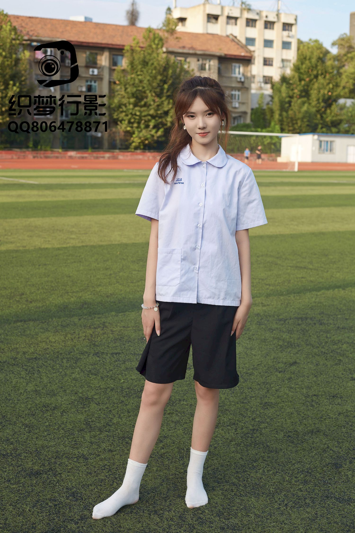 清新美女学妹驾到学校学院风主题写真